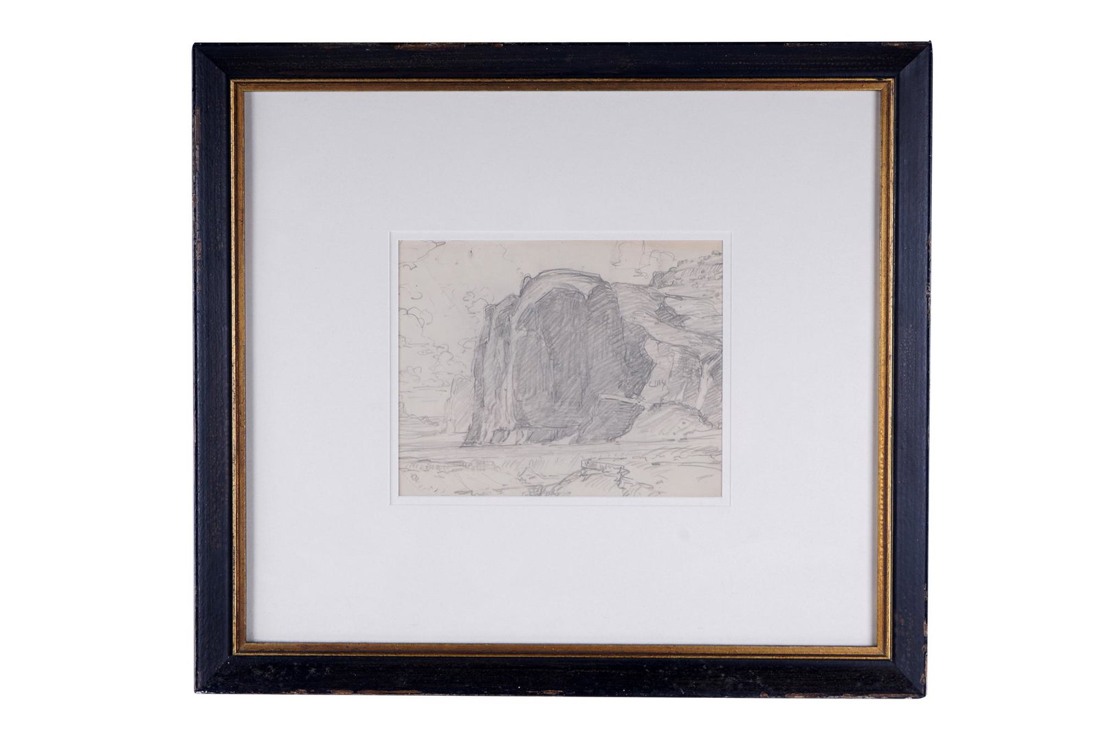 EDGAR PAYNE: "ARIZONA CANYON": pencil drawing illustrated in "The Drawings of Edgar Payne," p. 108 Provenance: with signed certificate verso from the artist's estate; with label verso from De Ru's Fine Arts, Long Beach, CA 8 x 10 i