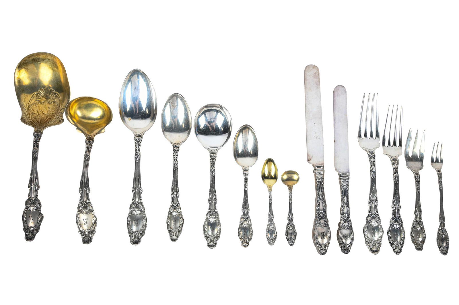 GORHAM STERLING FLATWARE SERVICE (1 of 7)