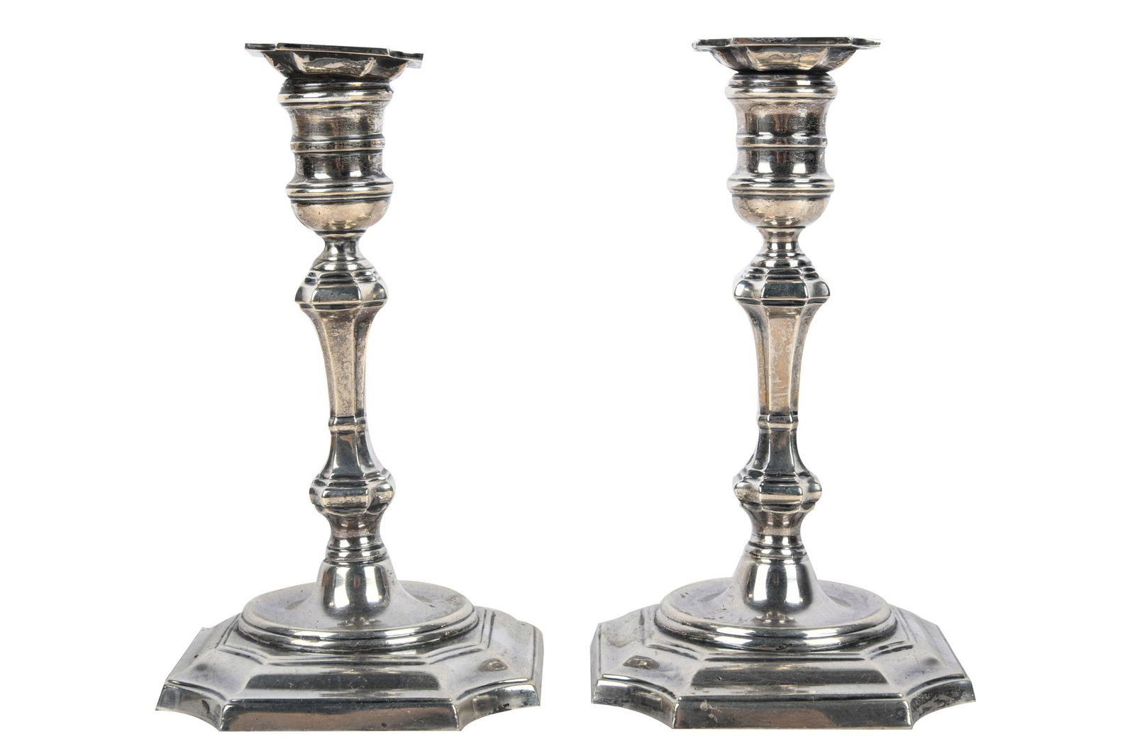 PAIR OF CARTIER STERLING CANDLESTICKS (1 of 7)