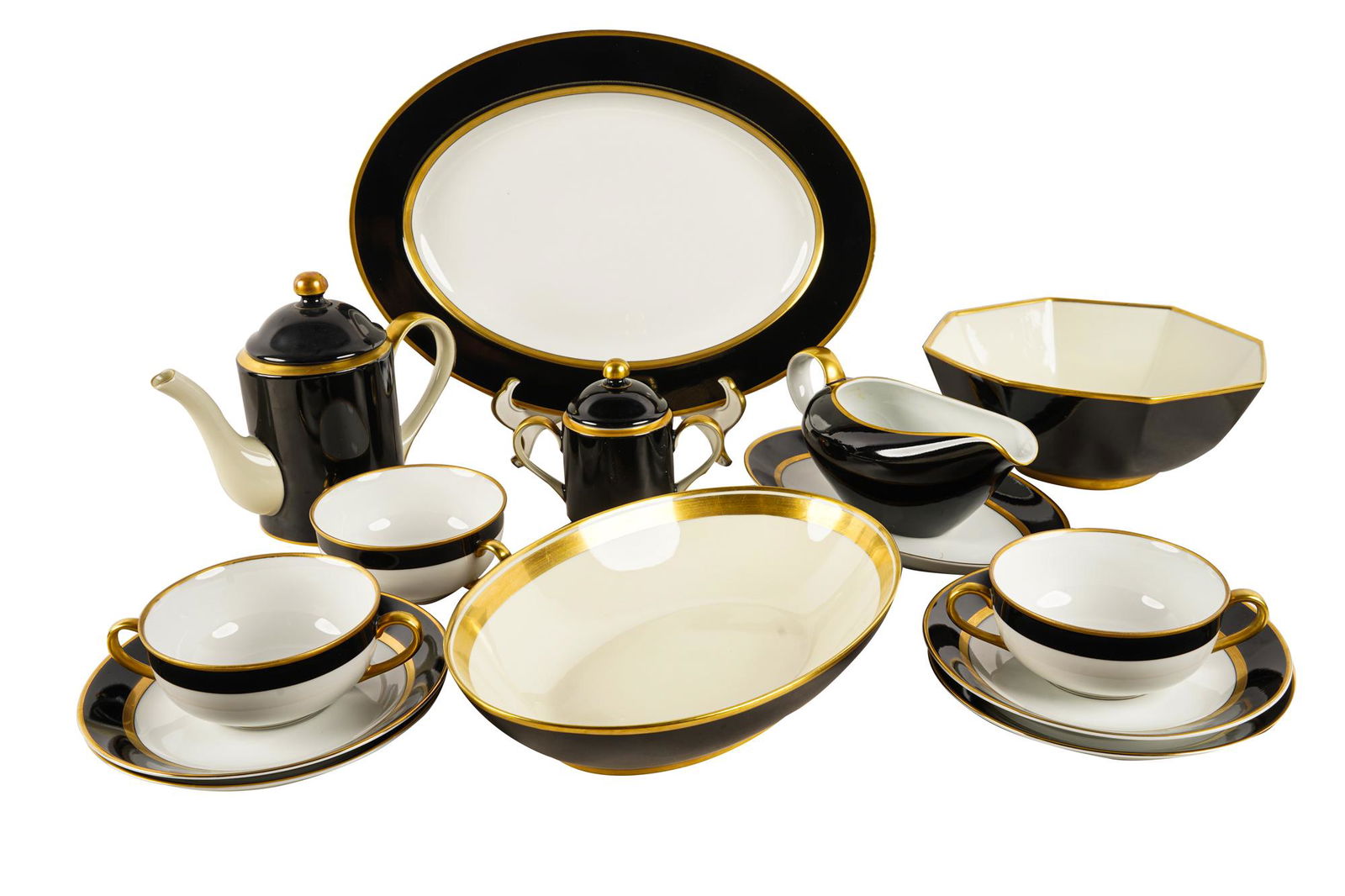 FITZ & FLOYD PORCELAIN DINNER SERVICE (1 of 14)