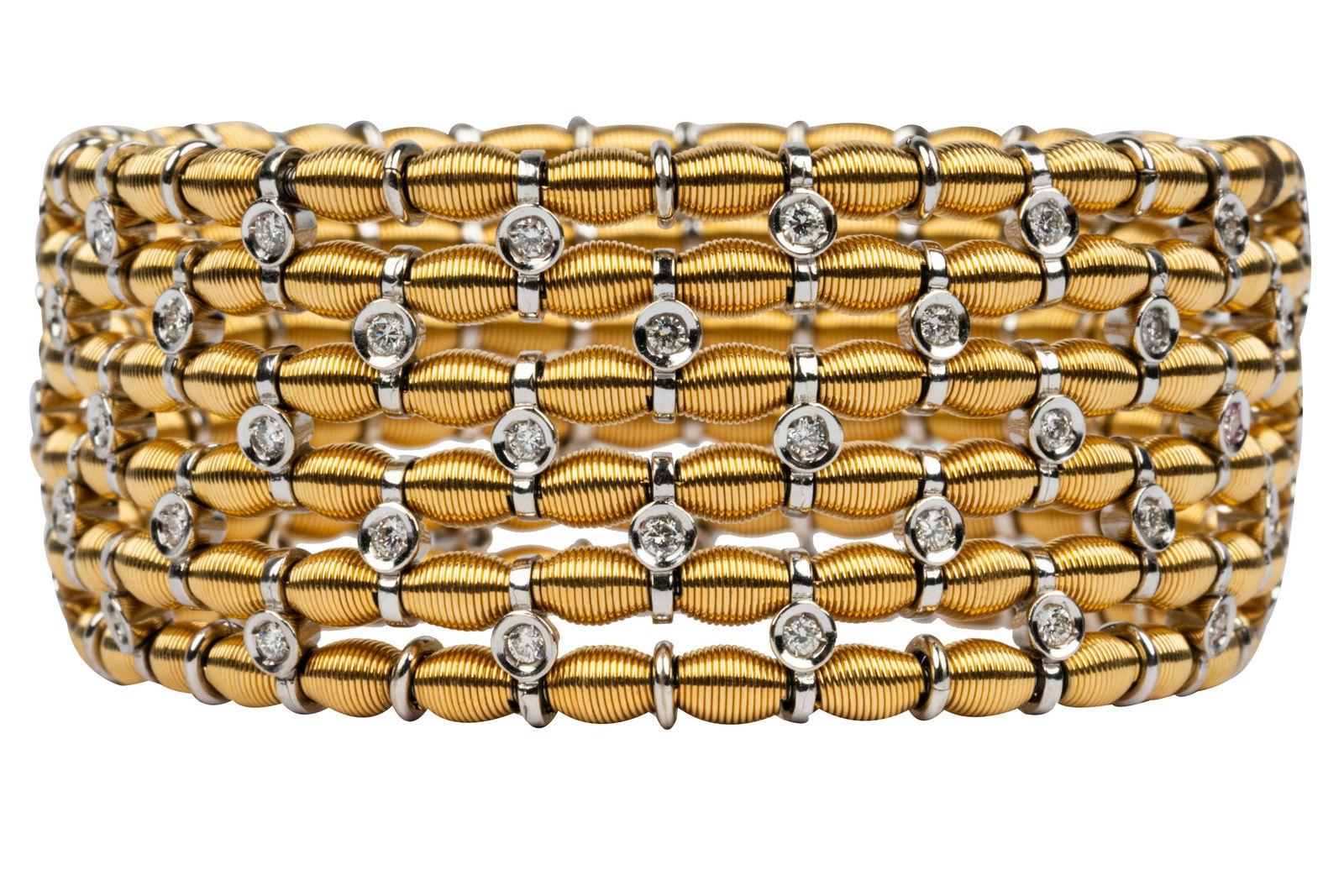 18 KARAT GOLD & DIAMOND FLEXIBLE BRACELET (1 of 8)