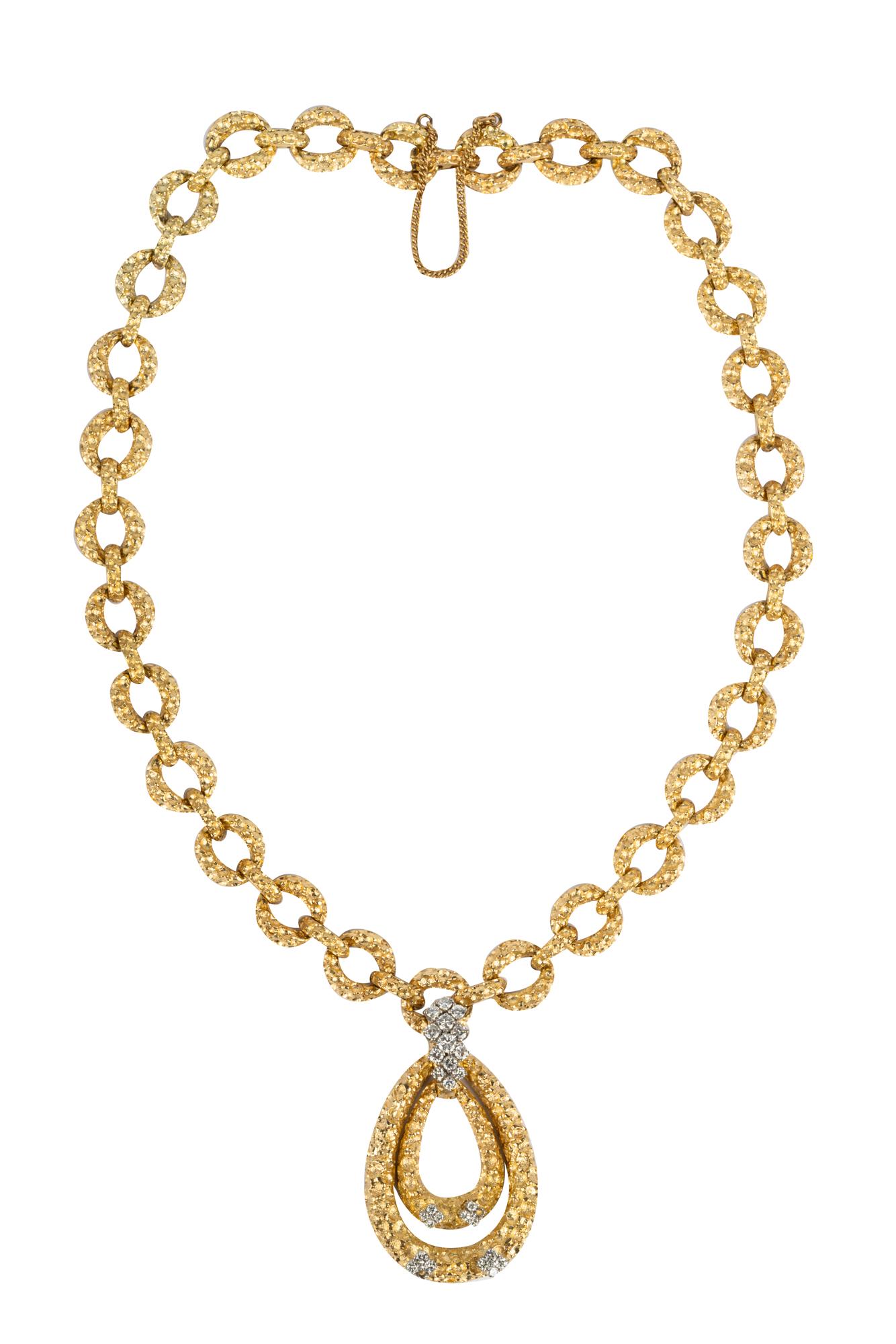 14 KARAT YELLOW GOLD & DIAMOND PENDANT NECKLACE (1 of 10)