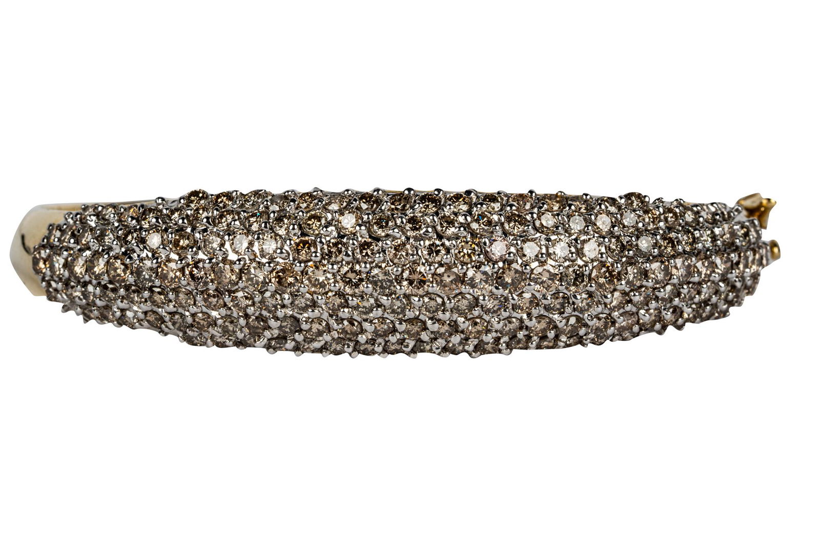 14 KARAT YELLOW GOLD & DIAMOND BANGLE BRACELET (1 of 10)