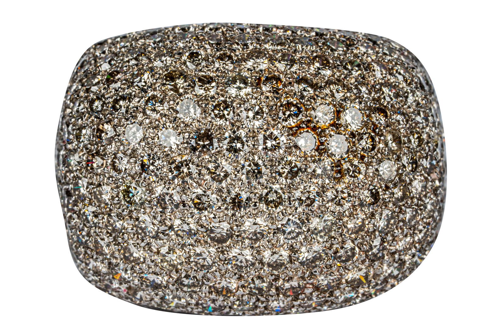 18 KARAT WHITE GOLD & DIAMOND BOMBE RING (1 of 8)