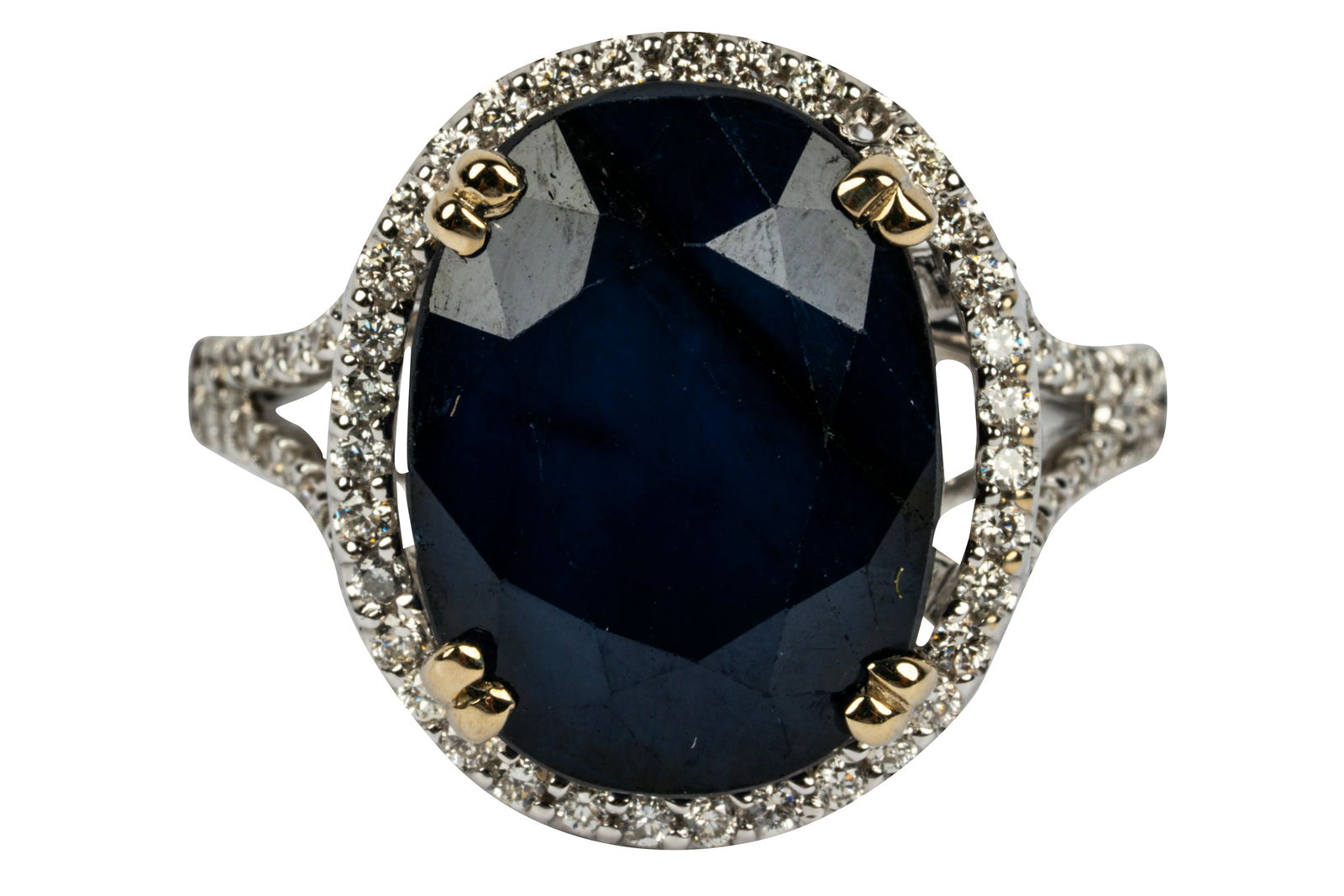 14 KARAT WHITE GOLD, DIAMOND, & SAPPHIRE RING (1 of 8)