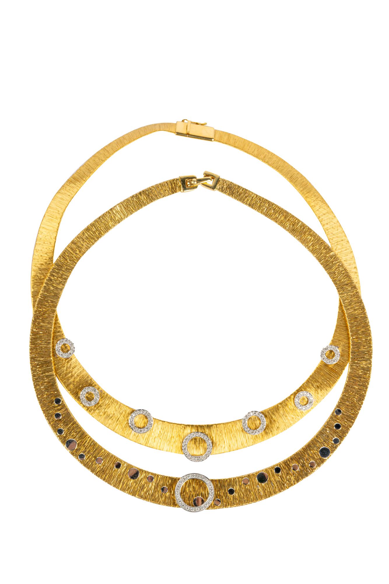 TWO YELLOW GOLD & DIAMOND NECKLACES (1 of 14)