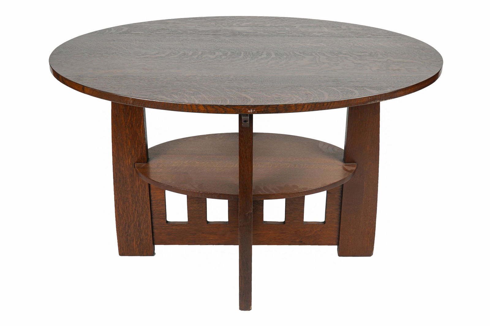 ARTS & CRAFTS STYLE OAK CENTER TABLE (1 of 5)