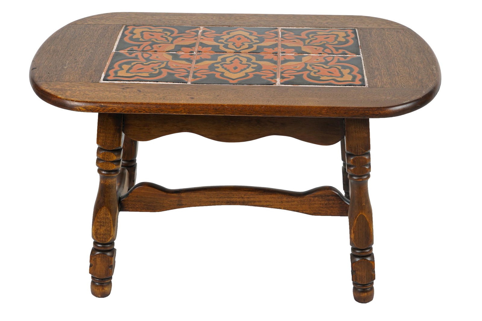 AMERICAN TILE-INSET OAK TABLE (1 of 6)