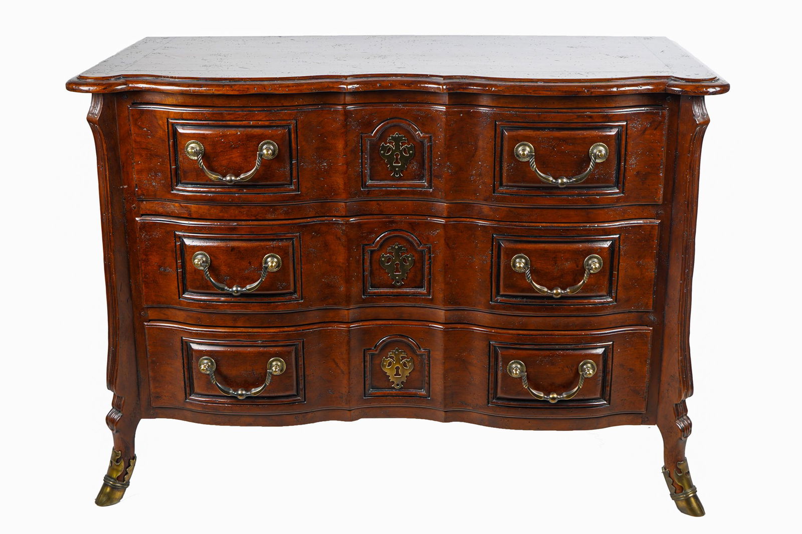 BAKER REGENCE-STYLE WALNUT COMMODE (1 of 8)