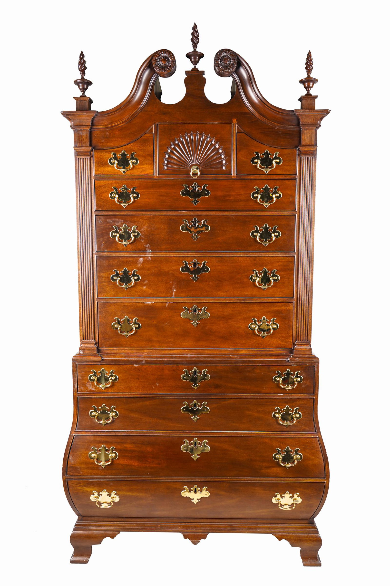 STICKLEY WILLIAMSBURG RESERVE MAHOGANY CHEST-ON-CHEST (1 of 10)