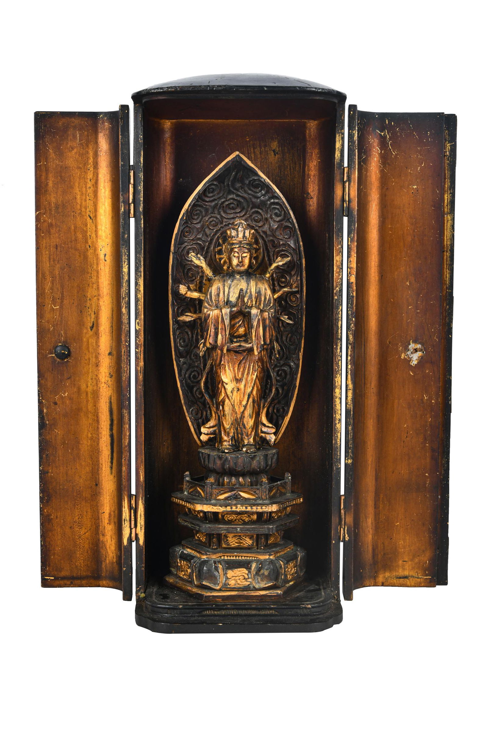 JAPANESE RELIGIOUS FIGURE IN SHRINE (1 of 8)