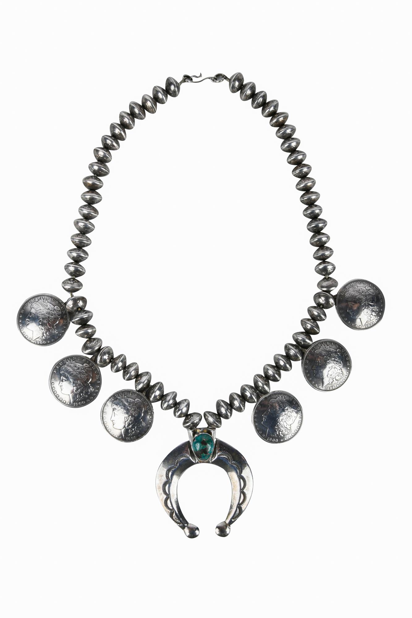 SILVER SQUASH BLOSSOM NECKLACE (1 of 10)