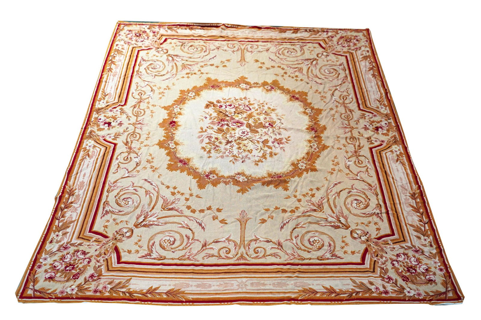 AUBUSSON STYLE FLORAL TAPESTRY (1 of 7)