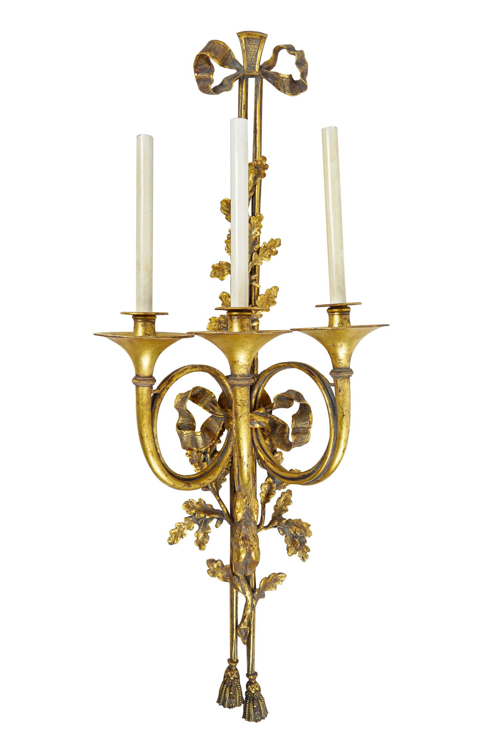 LOUIS XVI STYLE GILT METAL SCONCE (1 of 7)