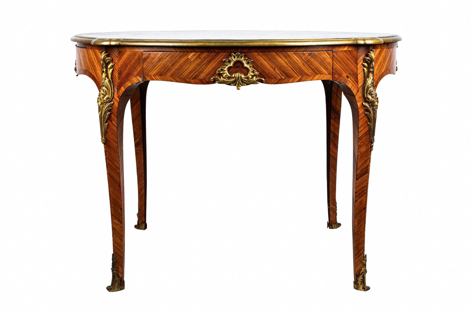 FRENCH ORMOLU-MOUNTED PARQUETRY CENTER TABLE (1 of 17)