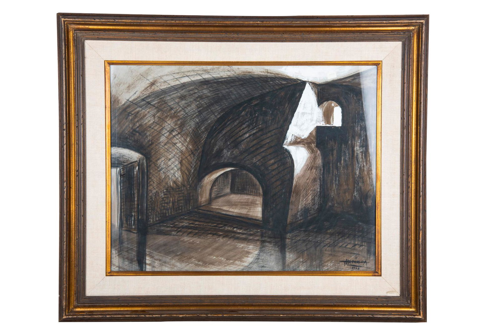 TELESFORO HERRERA (B. 1931): "DARK INTERIOR" (1 of 9)