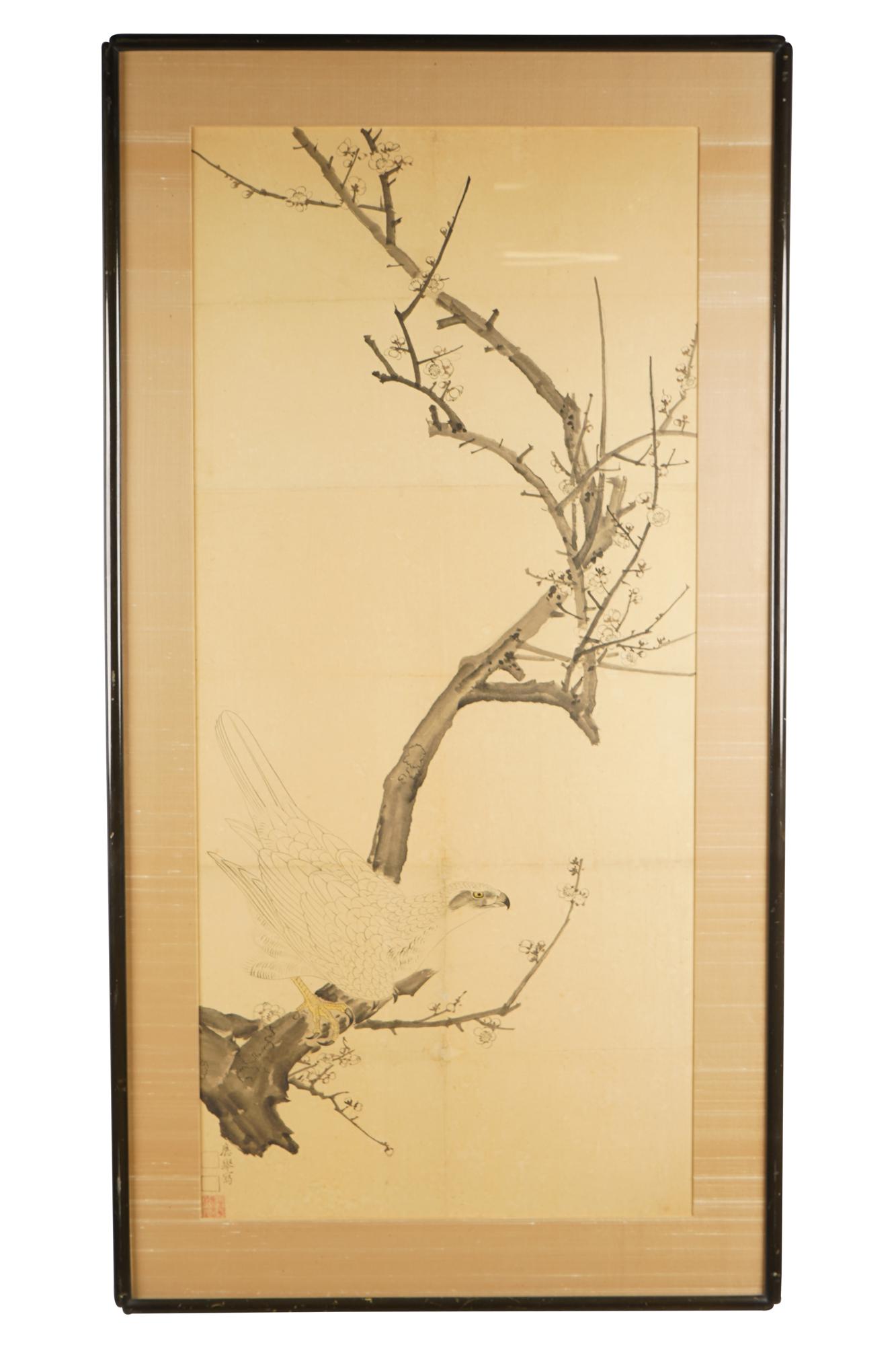 JAPANESE SCHOOL: HAWK IN CHERRY BLOSSOMS (1 of 8)