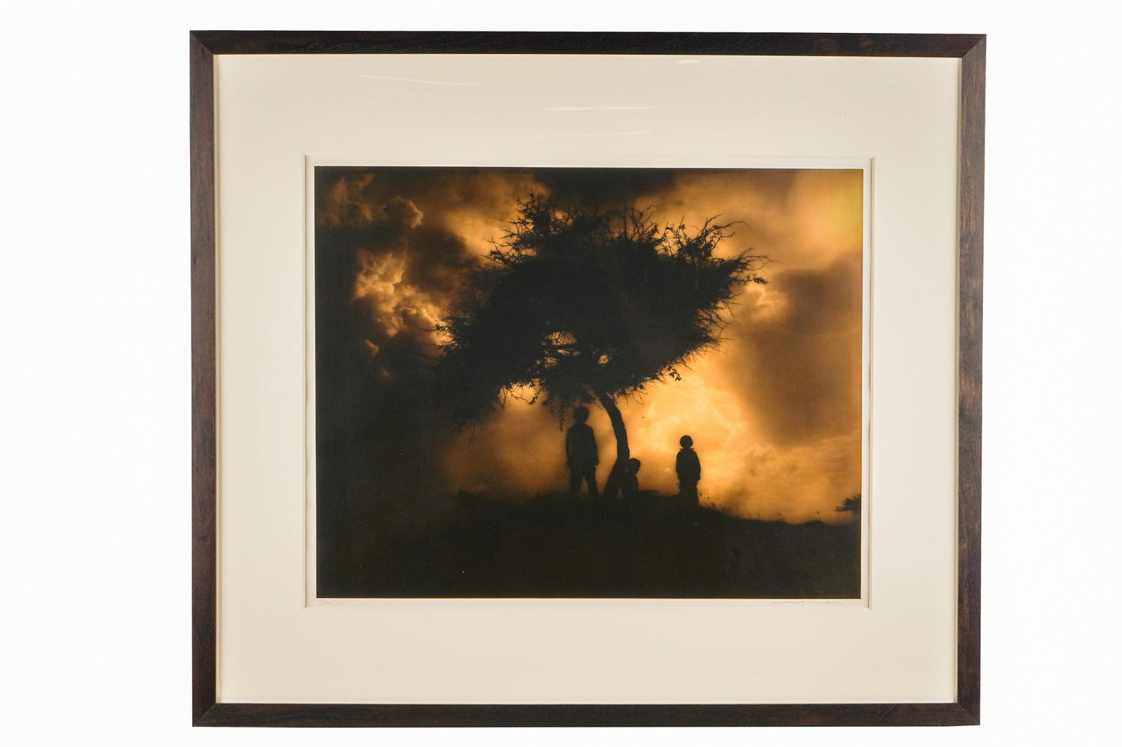 JACK SPENCER: "EL MEZQUIT, GUANA JUNTO, MEXICO": circa 2002 painted silver gelatin print Provenance: Gail Severn Gallery 18 x 22 1/2 inches