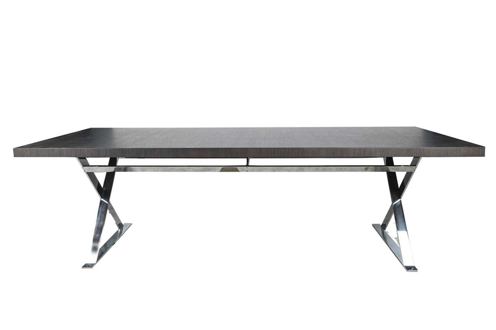 MODERN CHROME BASE DINING TABLE (1 of 7)