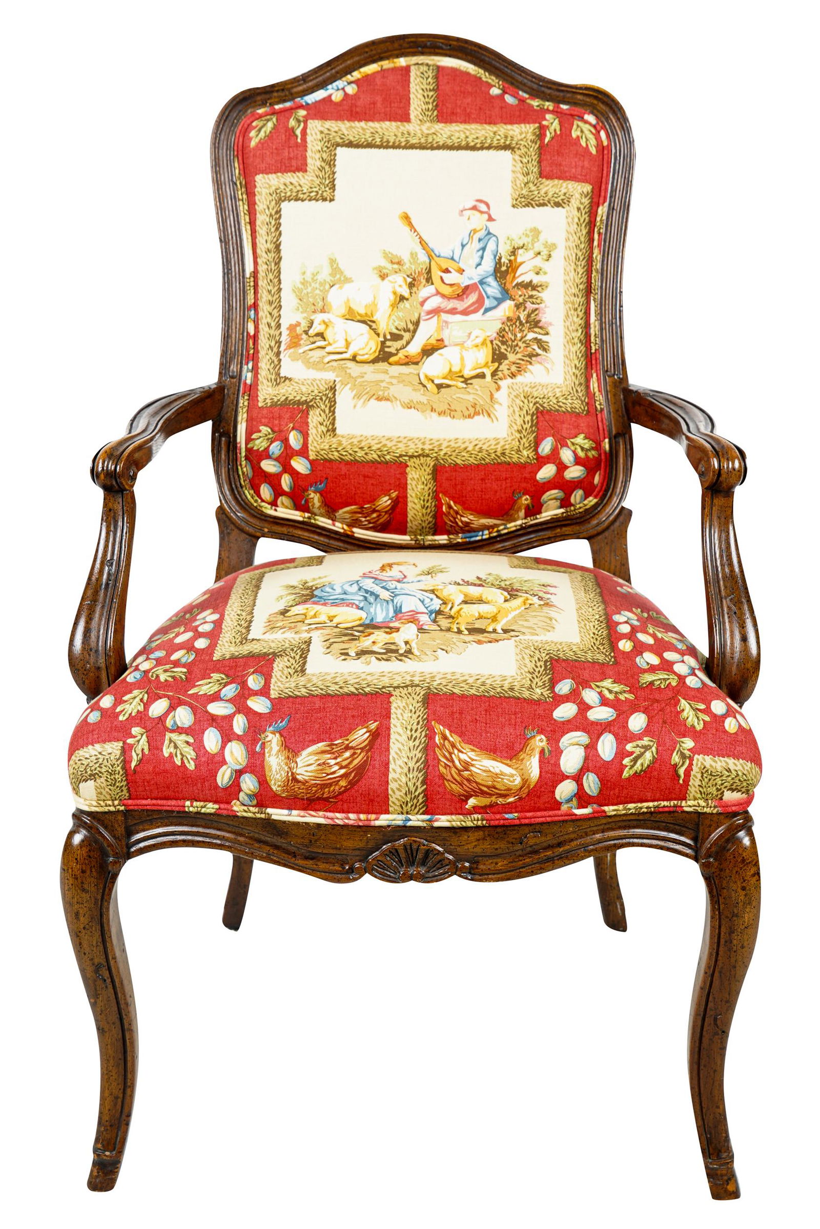 REGENCE STYLE WALNUT FAUTEUIL (1 of 10)