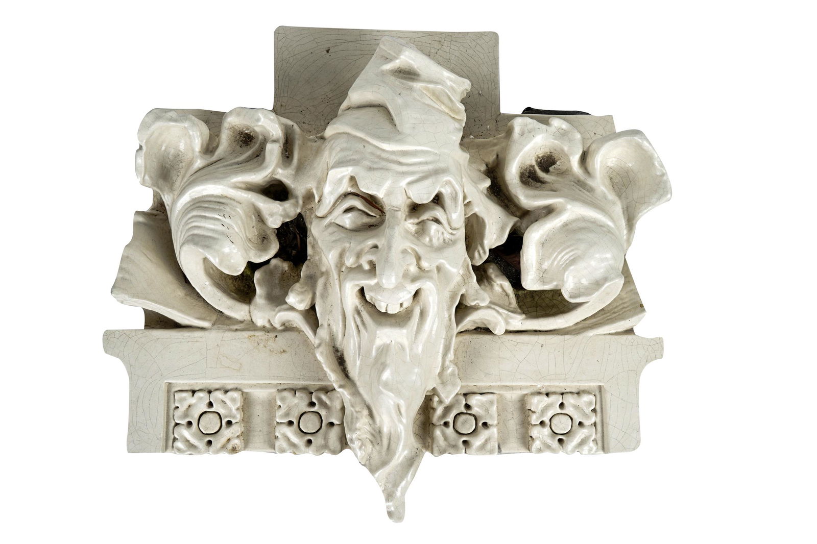 GLAZED TERRACOTTA ARCHITECTUAL FRAGMENT (1 of 7)