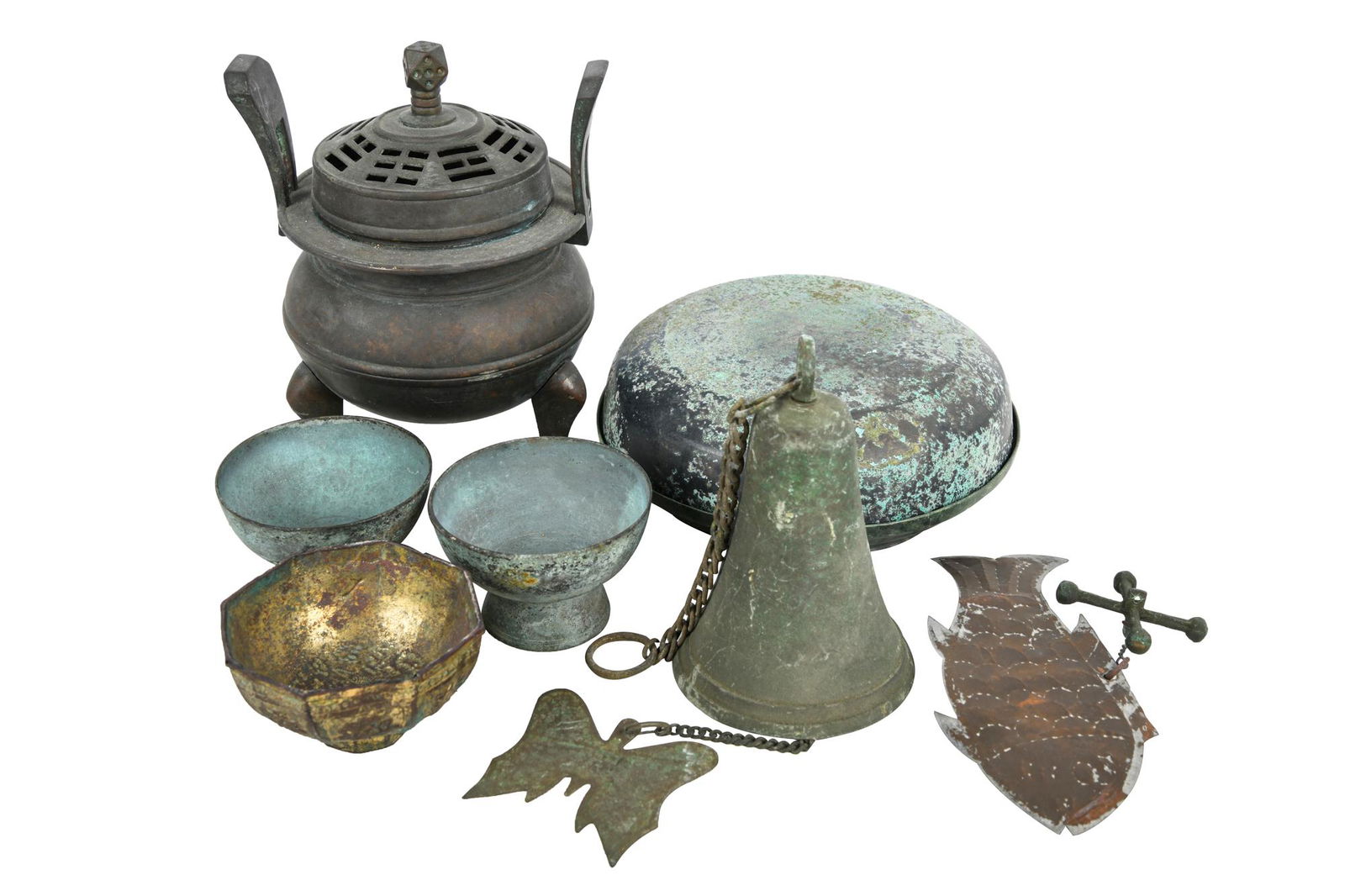 COLLECTION OF ASSORTED KOREAN BRONZE & METAL ARTIFACTS (1 of 8)