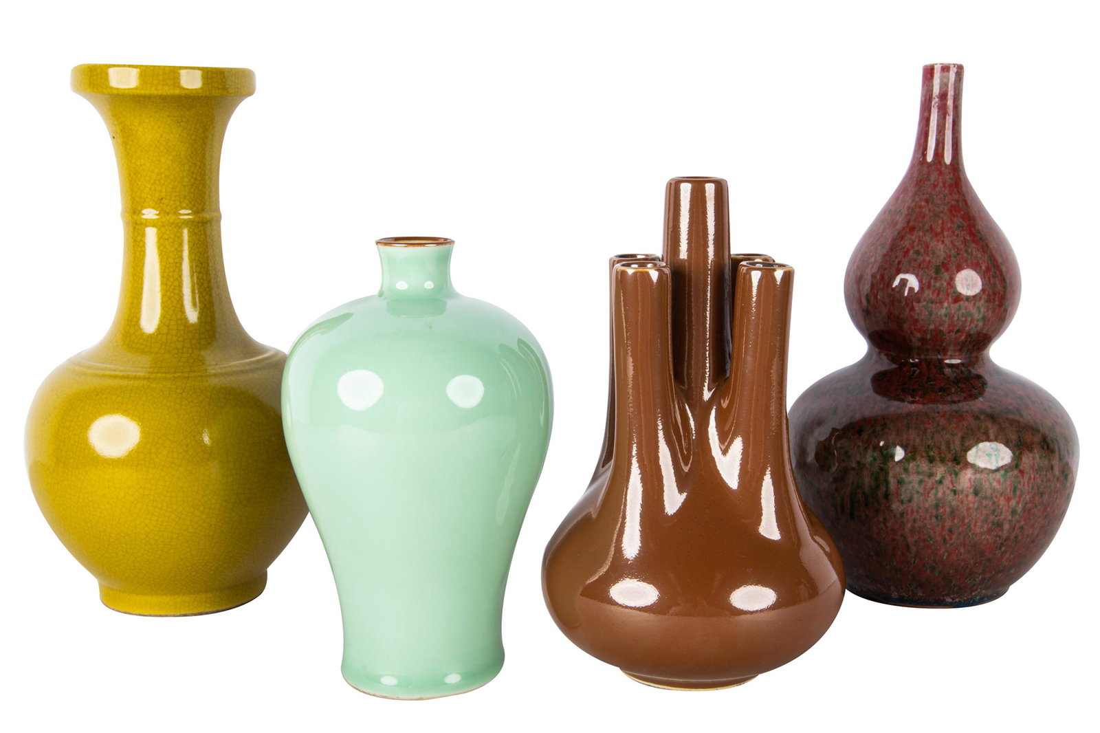 FOUR CHINESE PORCELAIN VASES (1 of 8)