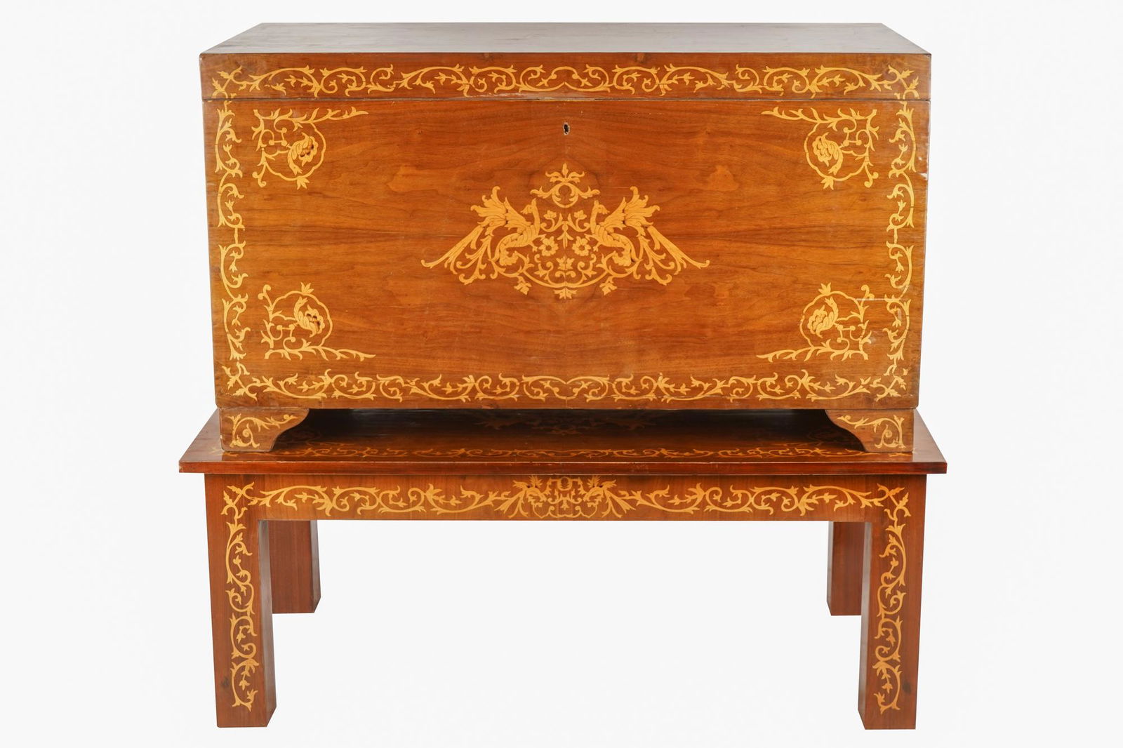 DUTCH STYLE MARQUETRY CHEST ON STAND (1 of 11)