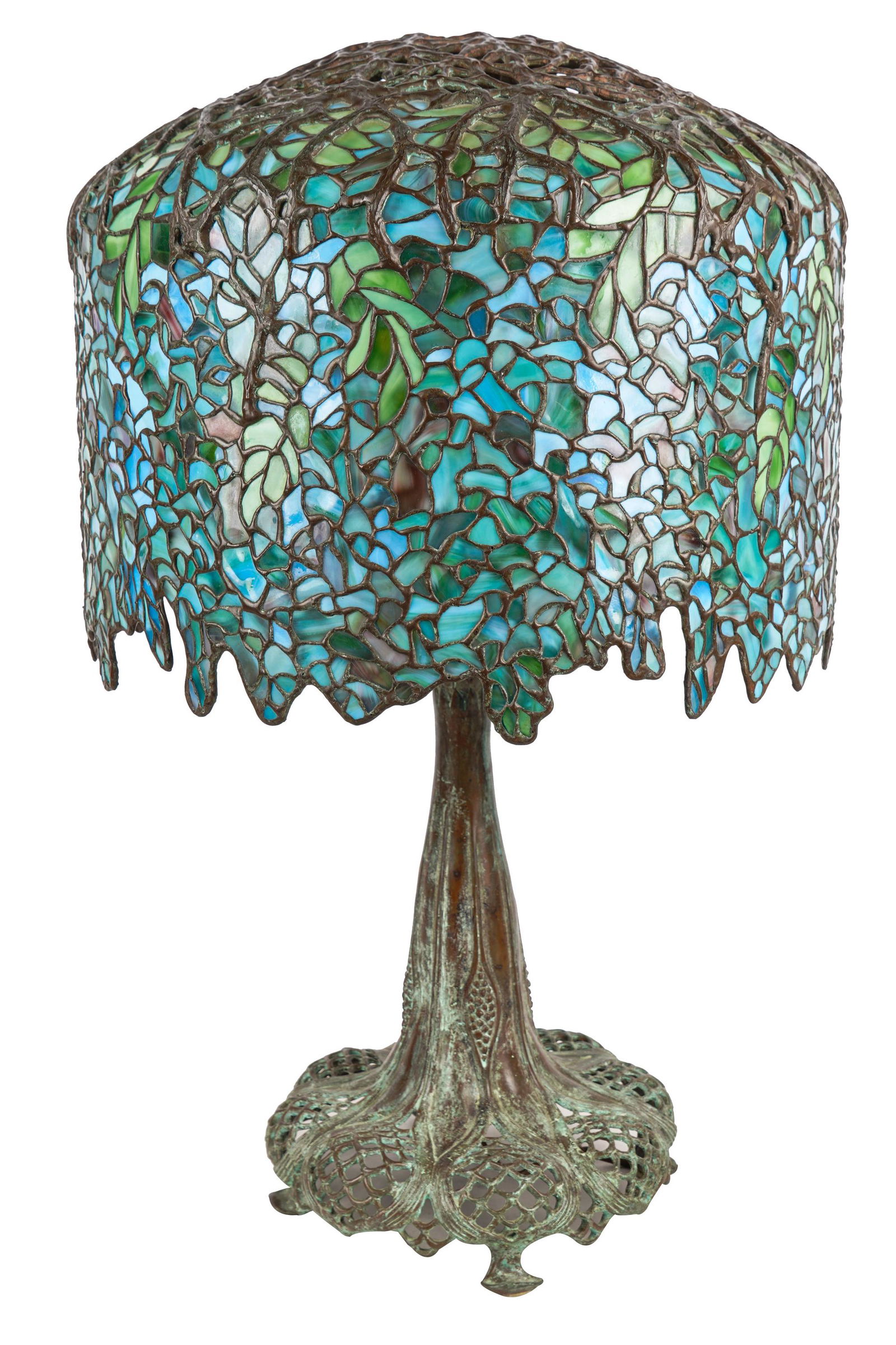 LEADED GLASS TABLE LAMP (1 of 13)