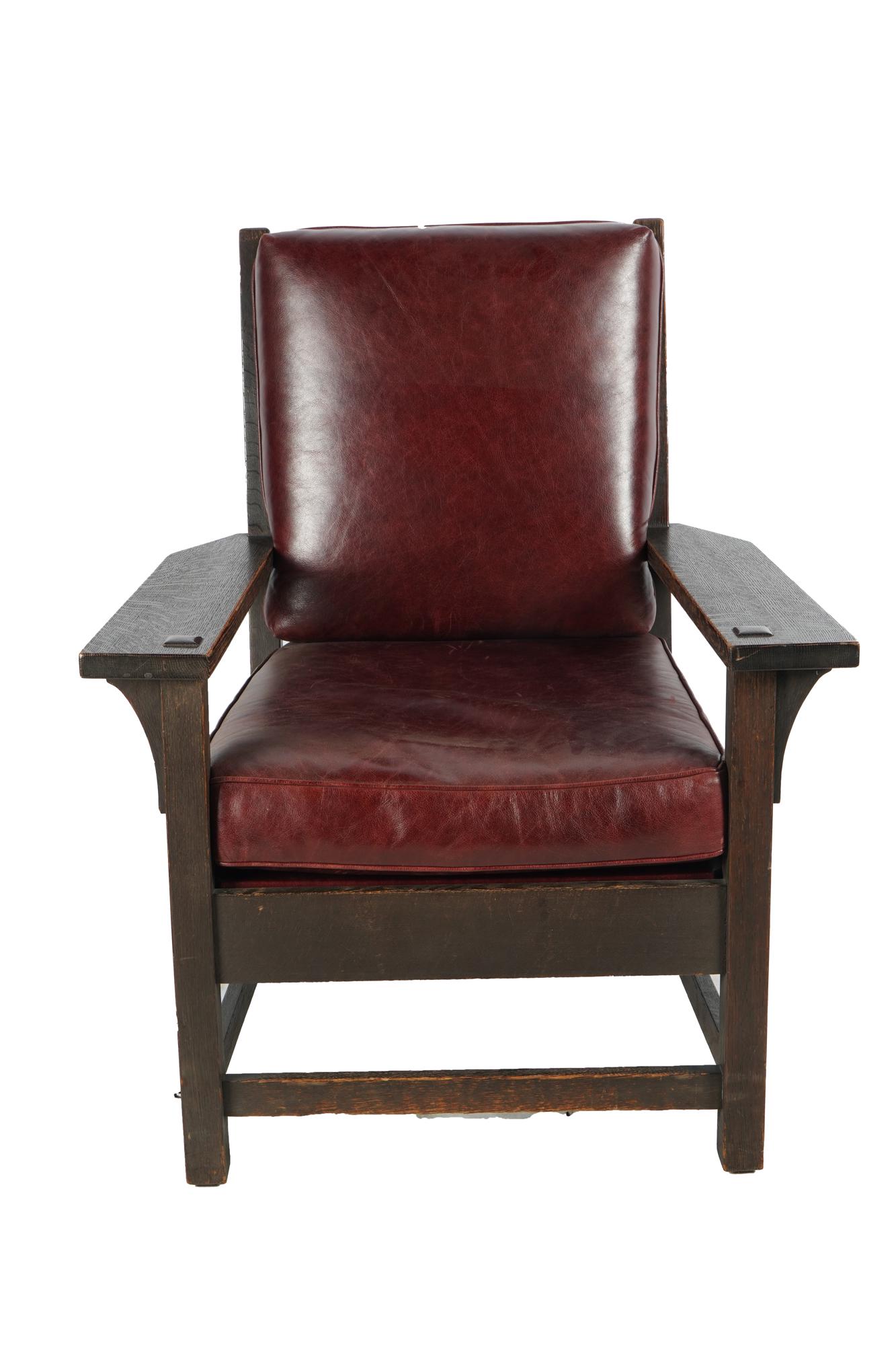GUSTAV STICKLEY: OAK ARMCHAIR (1 of 10)