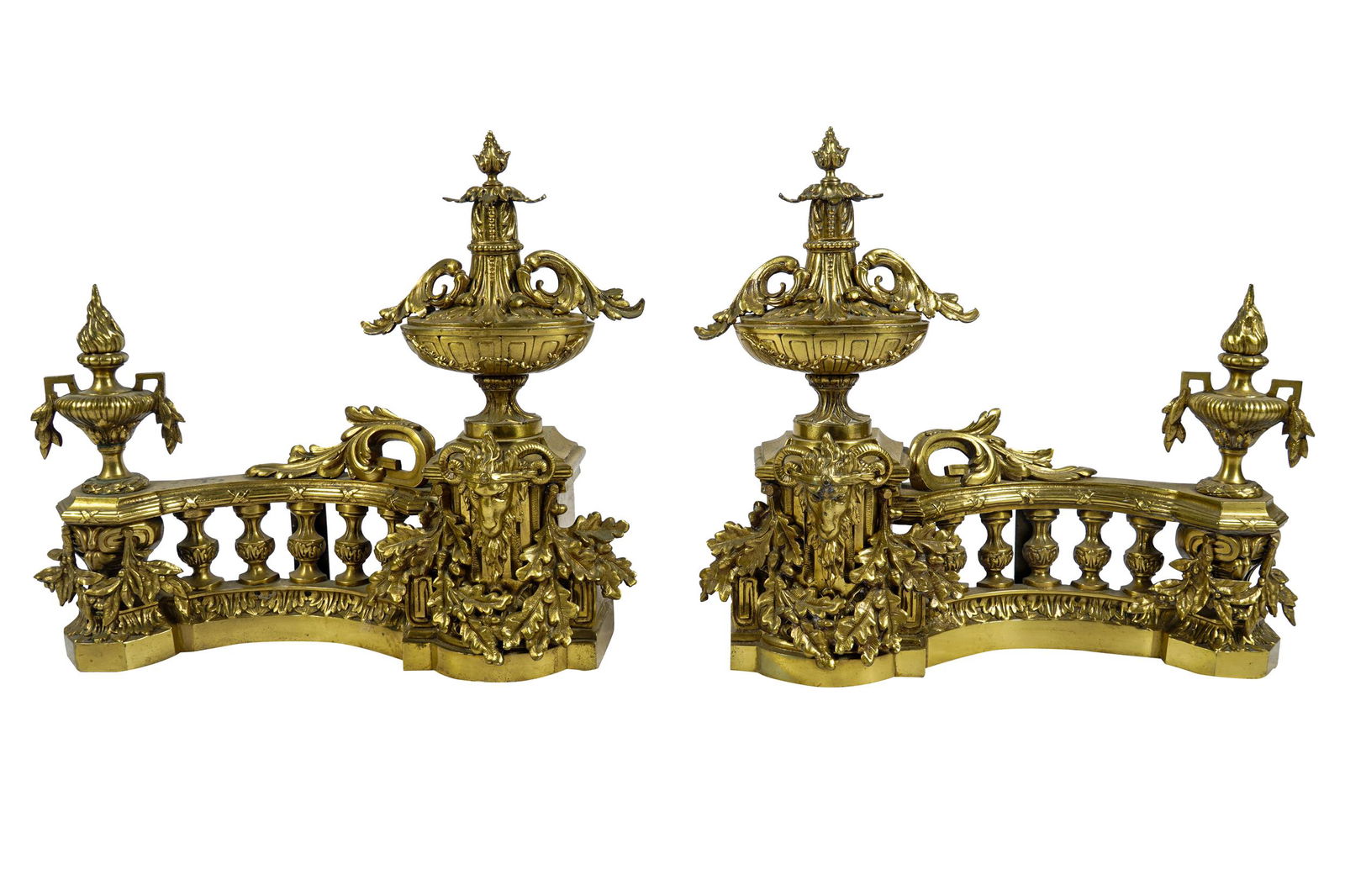PAIR OF BRASS FIGURAL CHENETS (1 of 7)