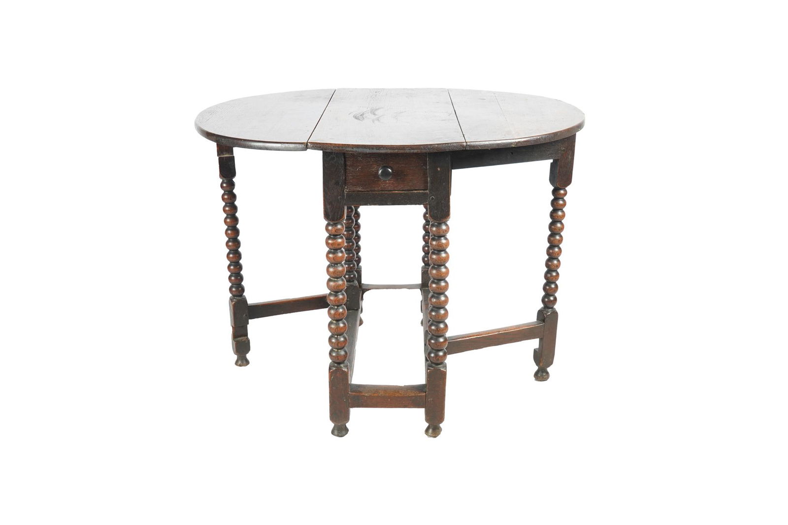 ENGLISH CARVED OAK DROP LEAF TABLE (1 of 7)