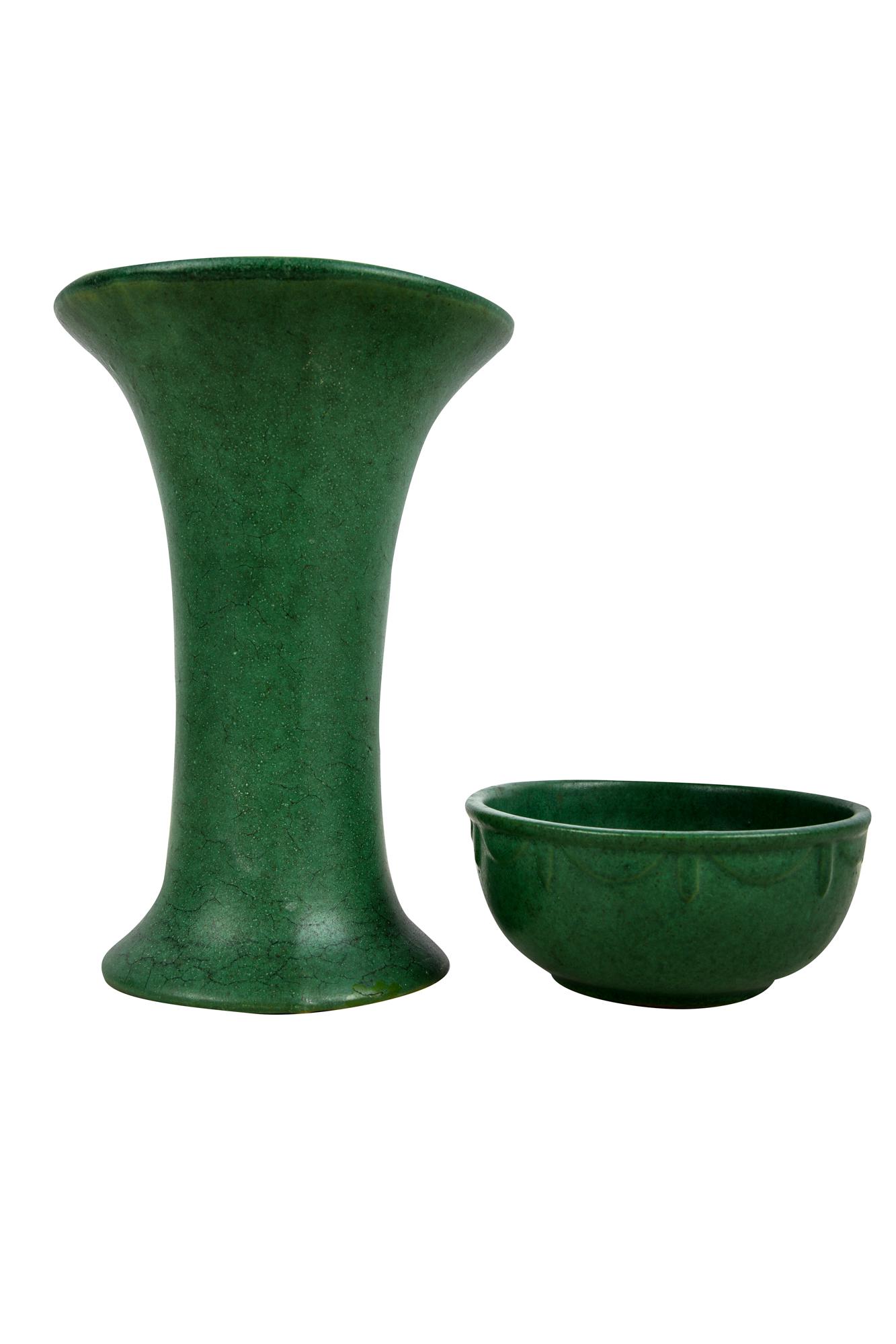 TWO WELLER POTTERY PIECES (1 of 7)