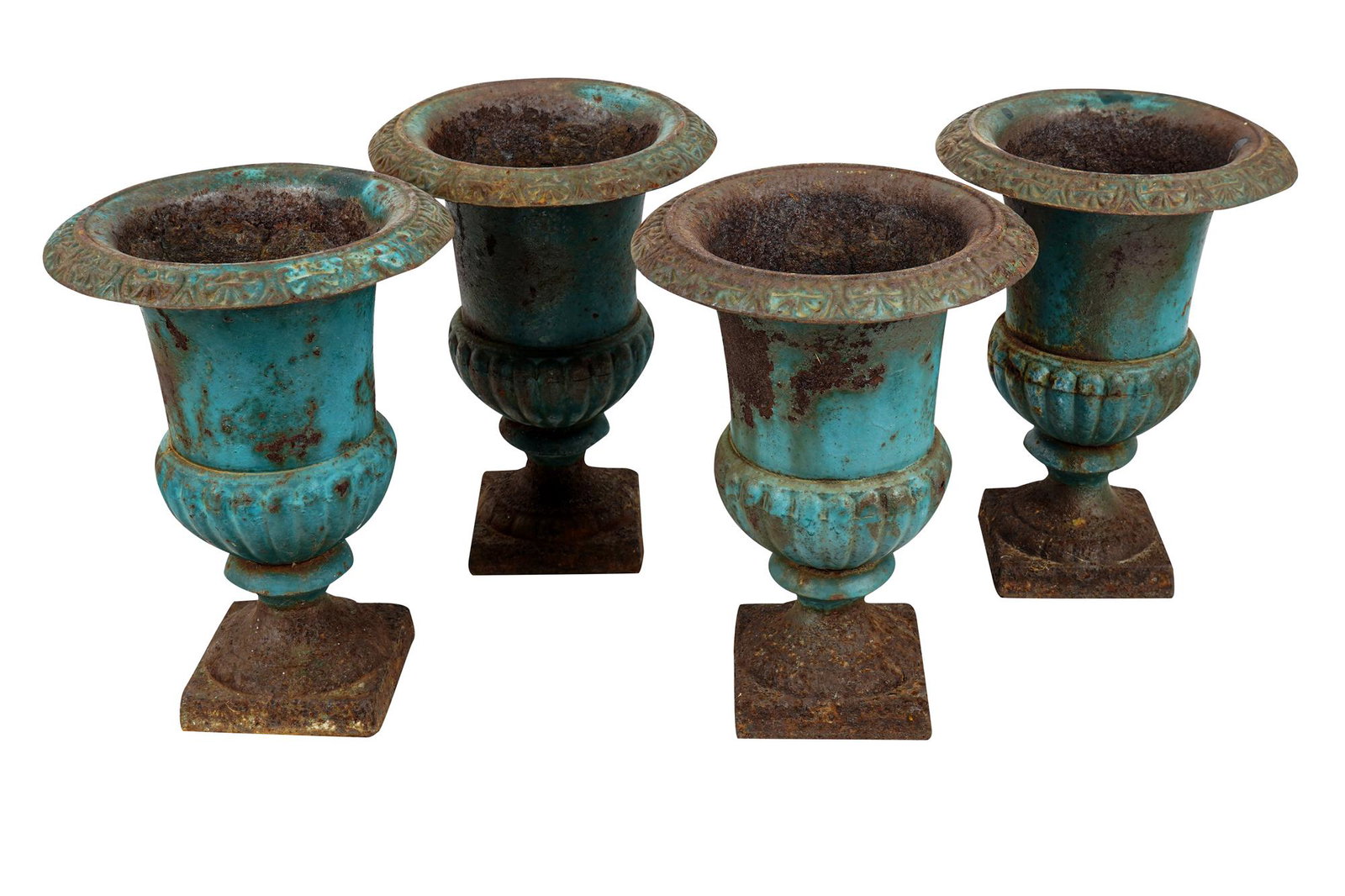 FOUR IRON URN FORM PLANTERS (1 of 6)