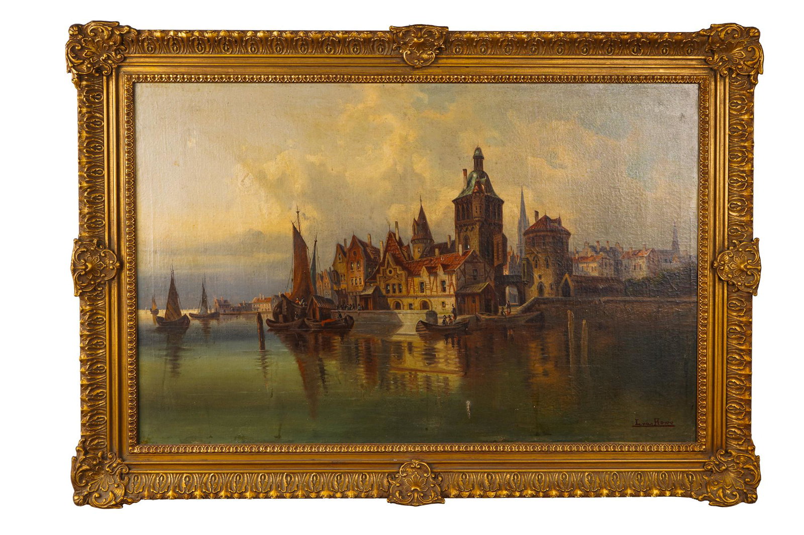 KARL KAUFMANN (1843 - C. 1901/05): CANAL SCENE (1 of 7)