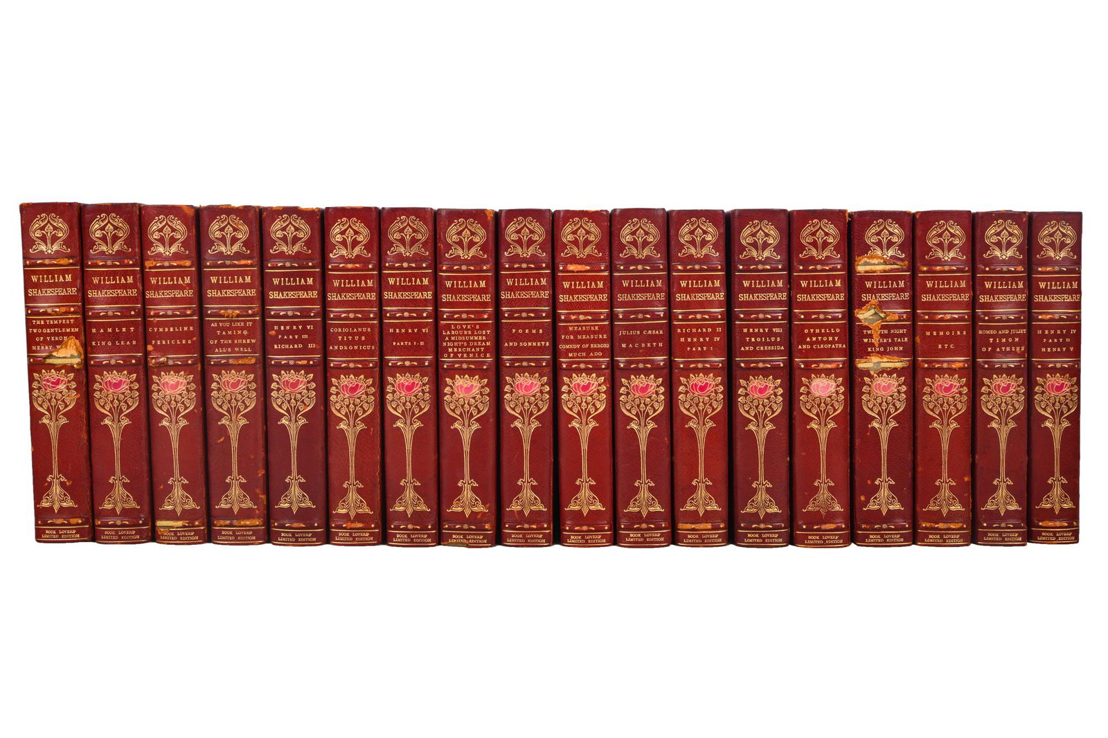 18 LEATHER BOUND VOLUMES: WILLIAM SHAKESPEARE (1 of 10)