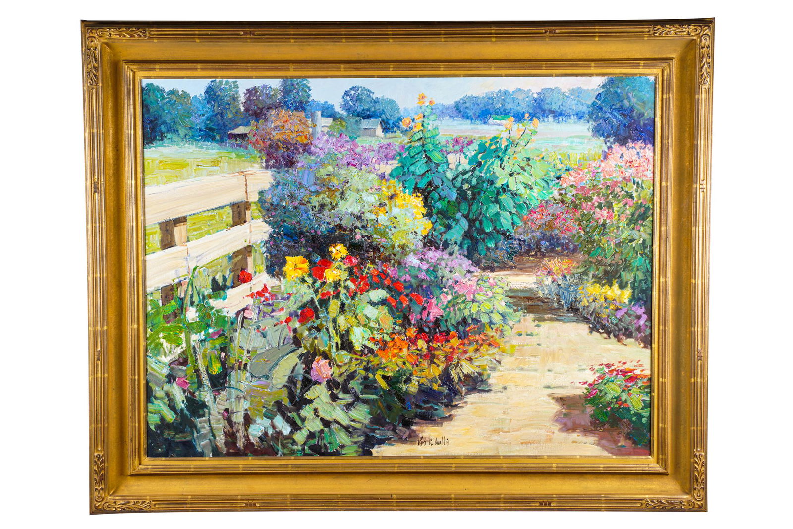 KENT WALLIS (B. 1945): "AT THE FOOT OF THE FENCE" (1 of 14)