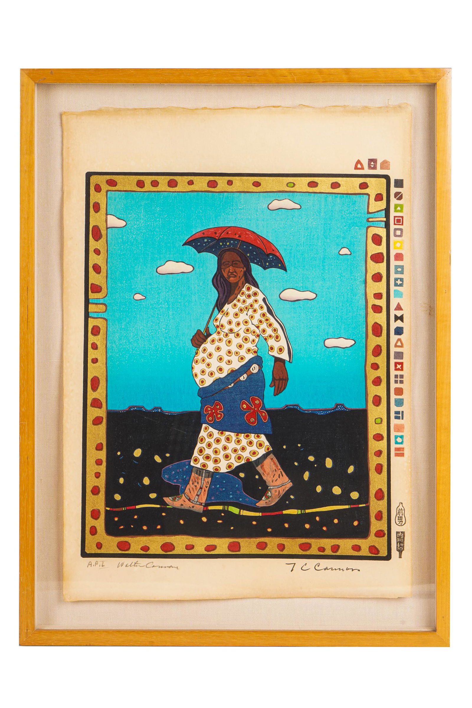 T.C. CANNON (AMERICAN, 1946 -1978): "GRANDMOTHER (1 of 7)