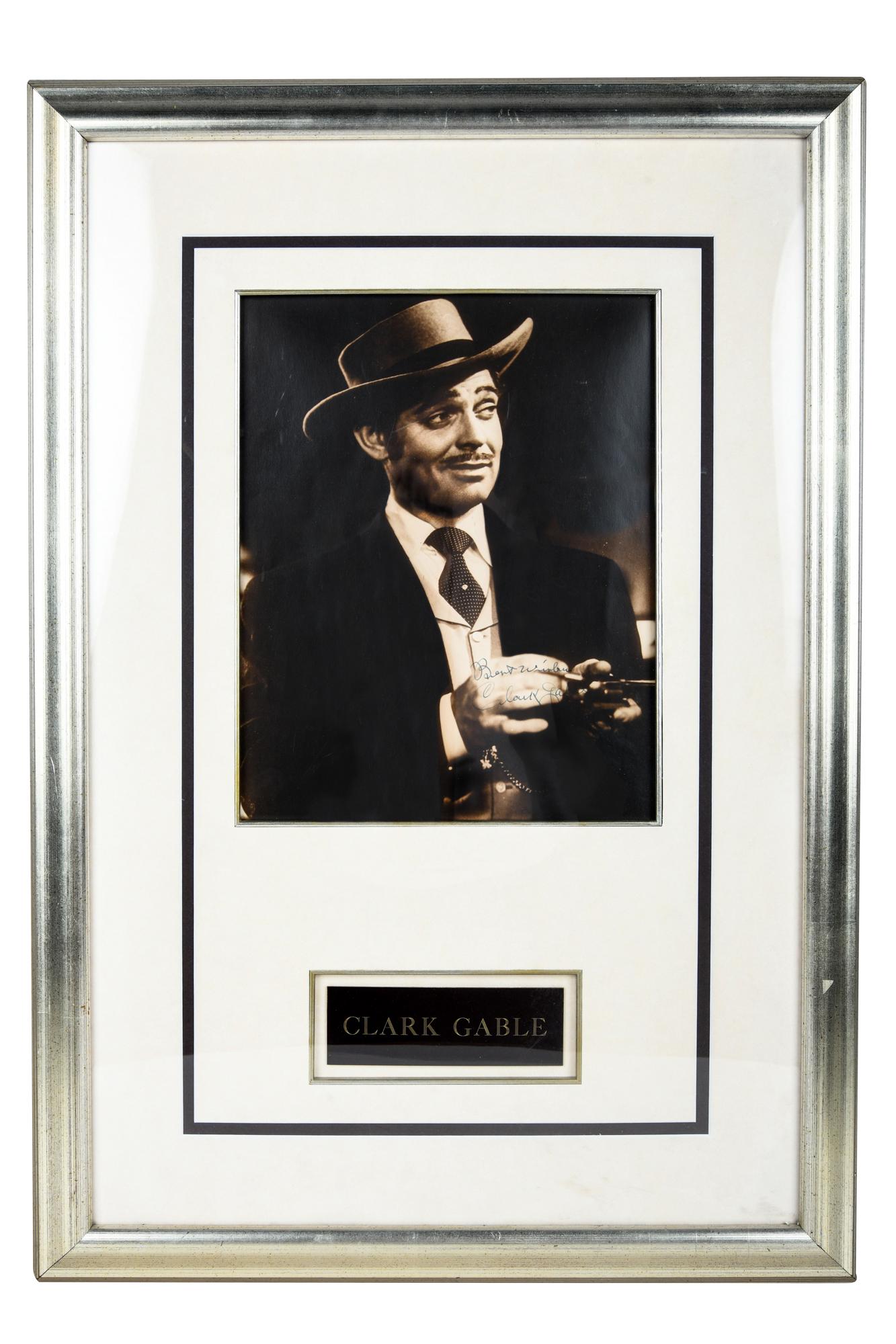 CLARK GABLE (1901 - 1960): SIGNED PHOTO (1 of 8)