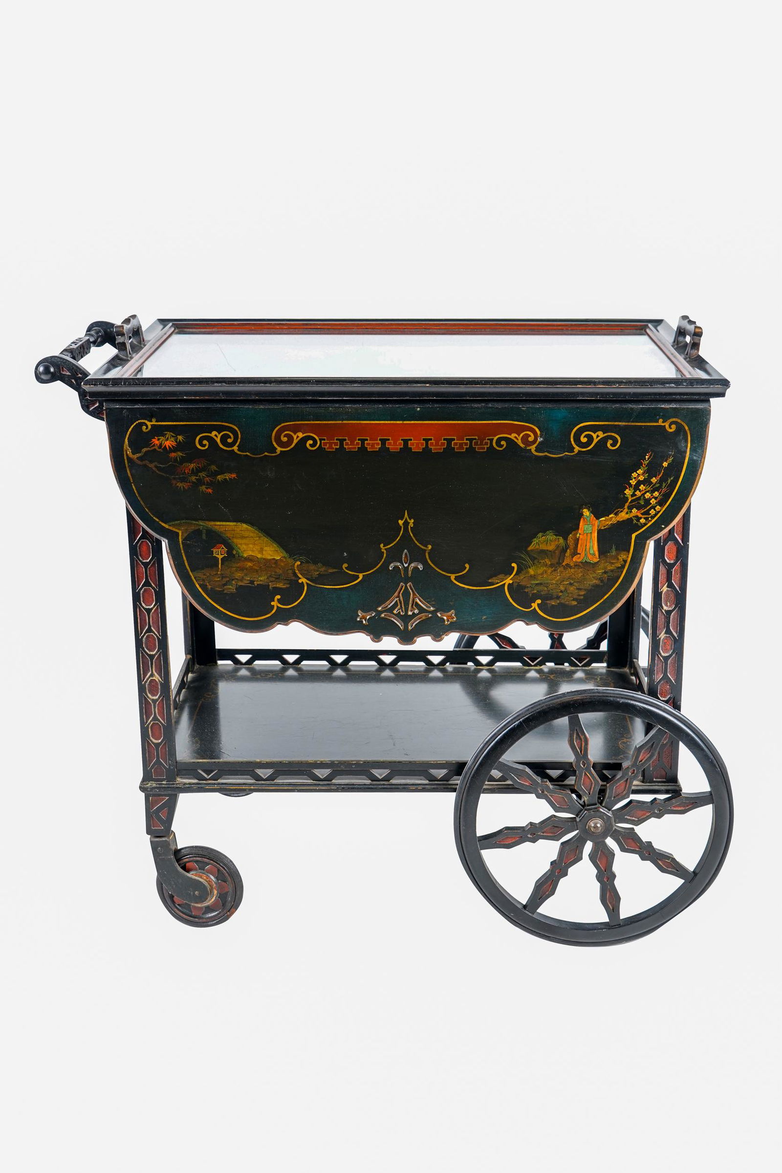 ASIAN STYLE ROLLING TEA CART (1 of 9)