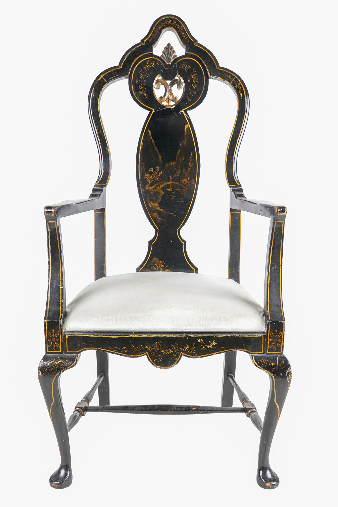 GEORGIAN STYLE CHINOISERIE ARMCHAIR (1 of 10)
