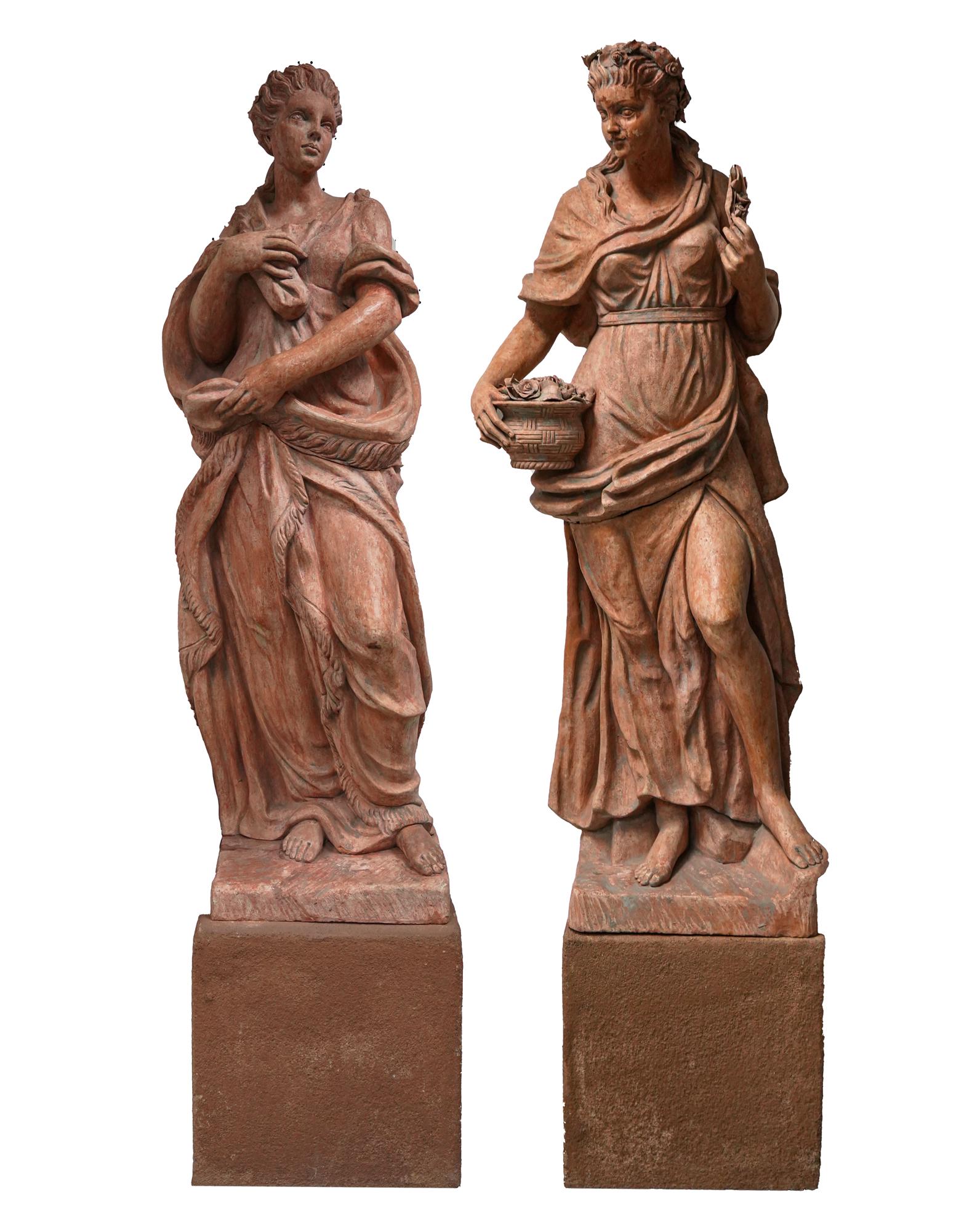 PAIR OF TERRACOTTA STATUES (1 of 20)