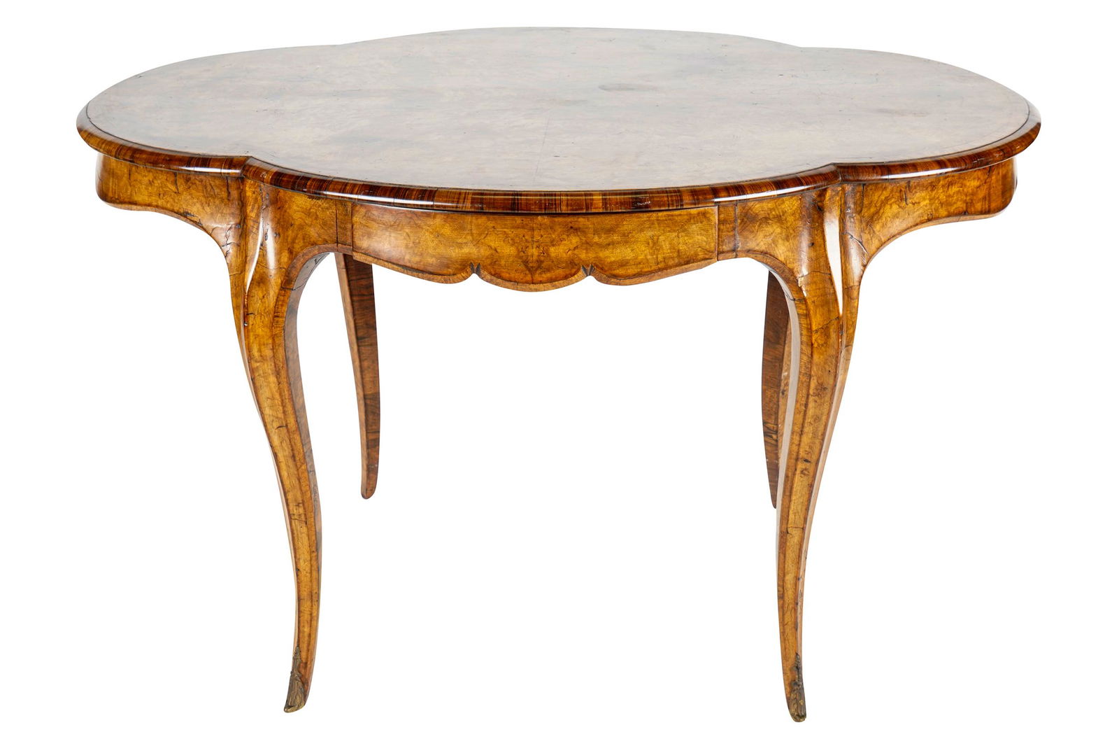 CONTINENTAL BURL WALNUT CENTER TABLE (1 of 7)