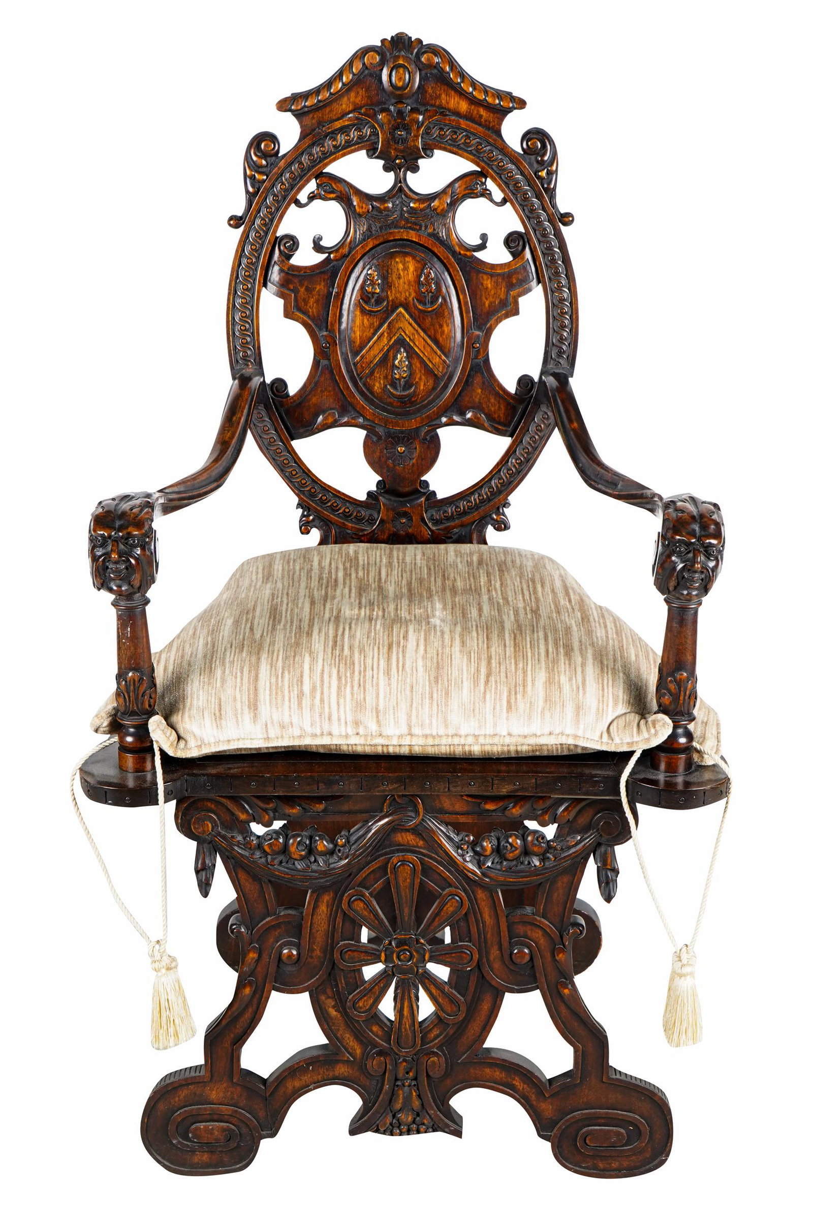 GOTHIC STYLE CARVED ARMCHAIR (1 of 10)