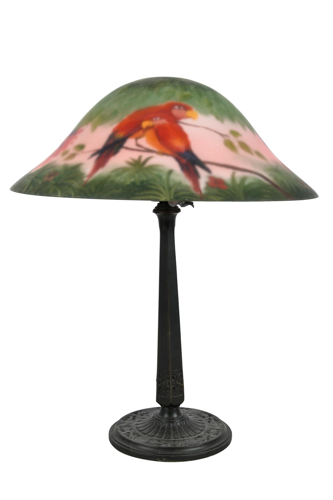 REVERSE PAINTED BIRD LAMP (1 of 8)