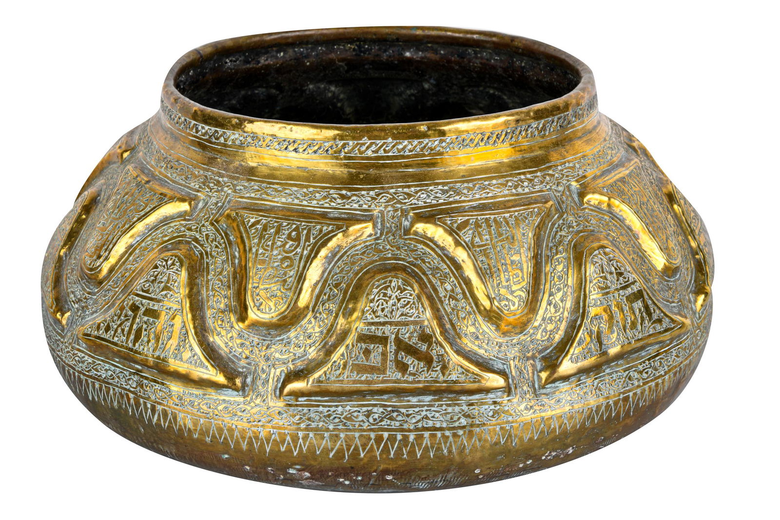 PERSIAN DECORATED BRASS VASE (1 of 9)