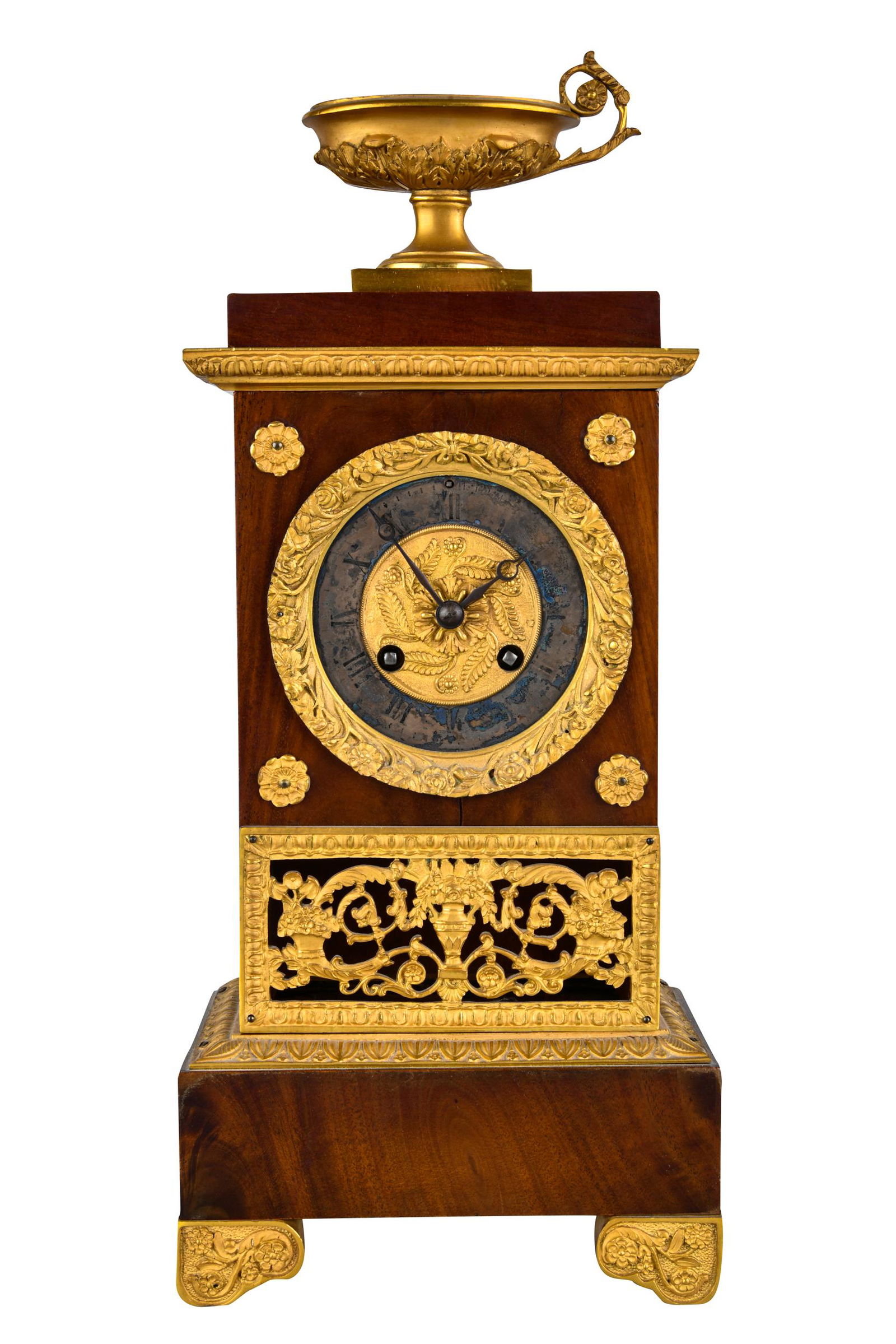 FRENCH EMPIRE STYLE MANTEL CLOCK (1 of 8)
