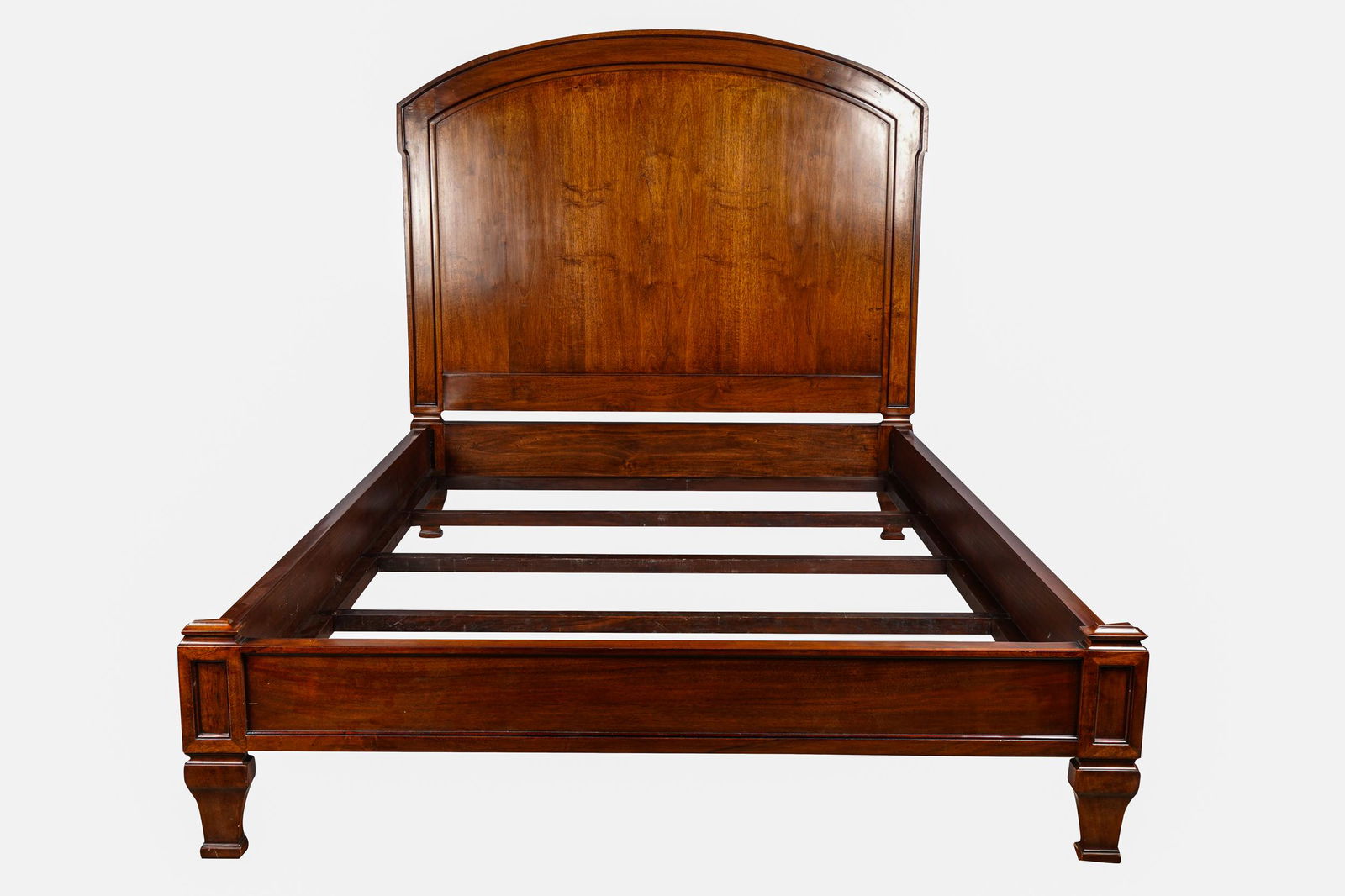 CONTEMPORARY WALNUT QUEEN-SIZED BED (1 of 9)
