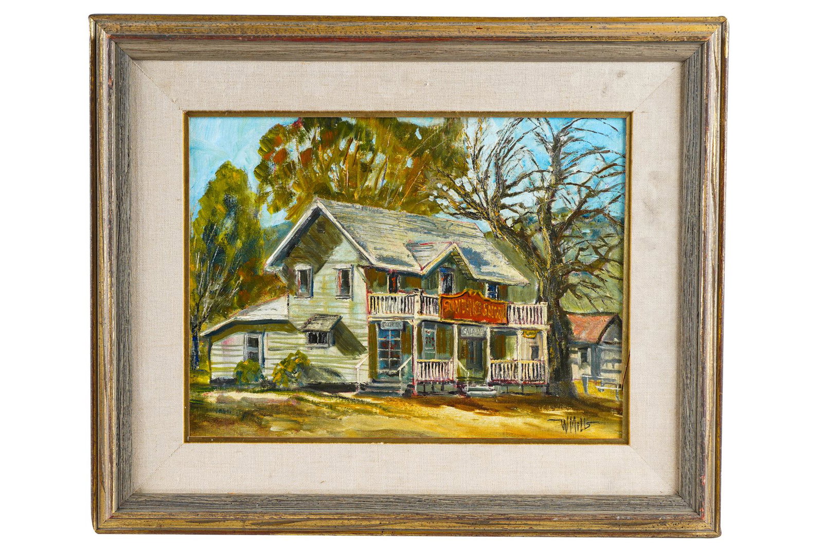 WILFRID TAYLOR MILLS (1912-1988): "OLD STORE, CALABASAS: oil on canvas board signed lower right 12 x 16 inches board
