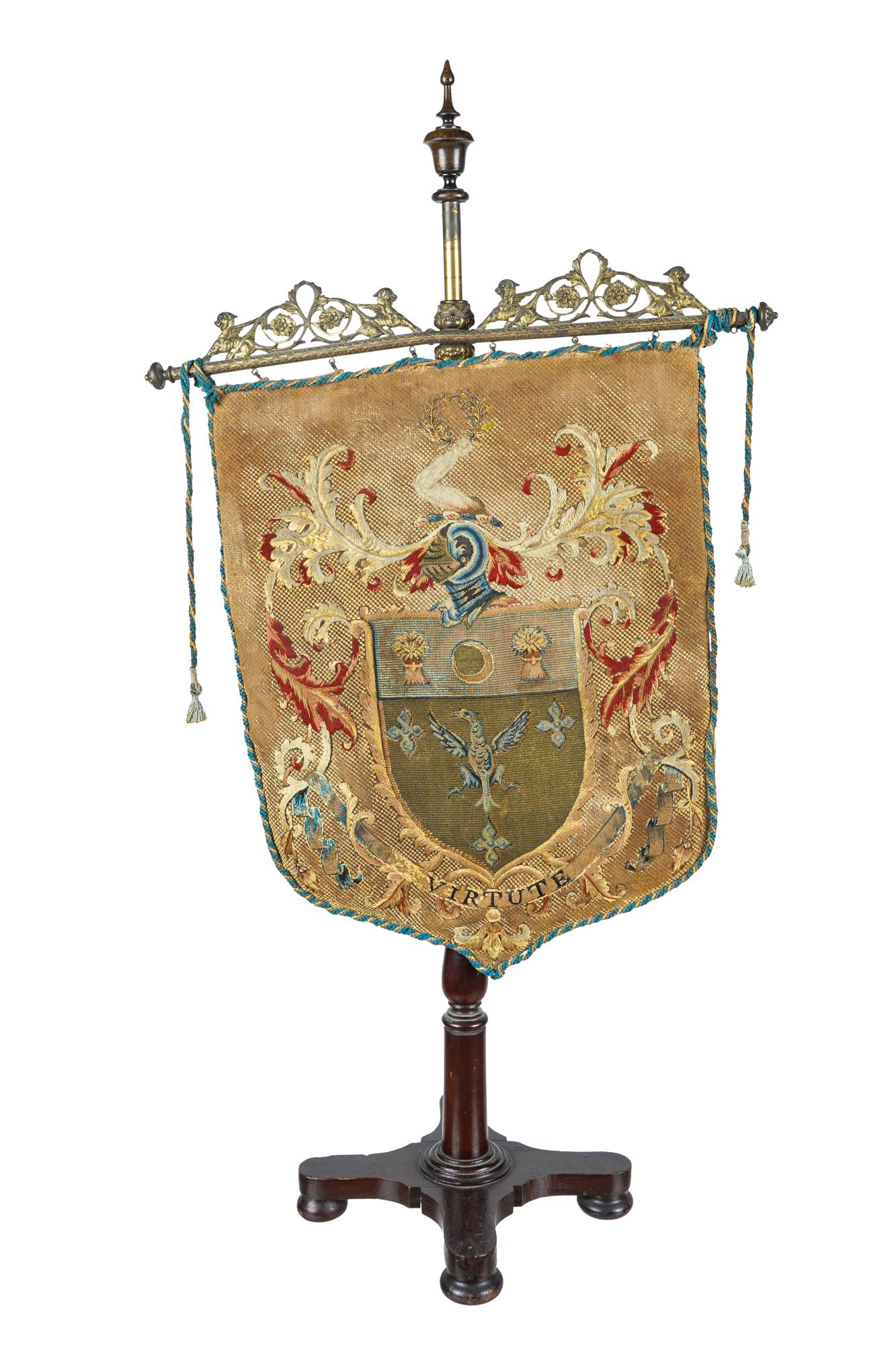 NEEDLEPOINT POLE SCREEN (1 of 7)